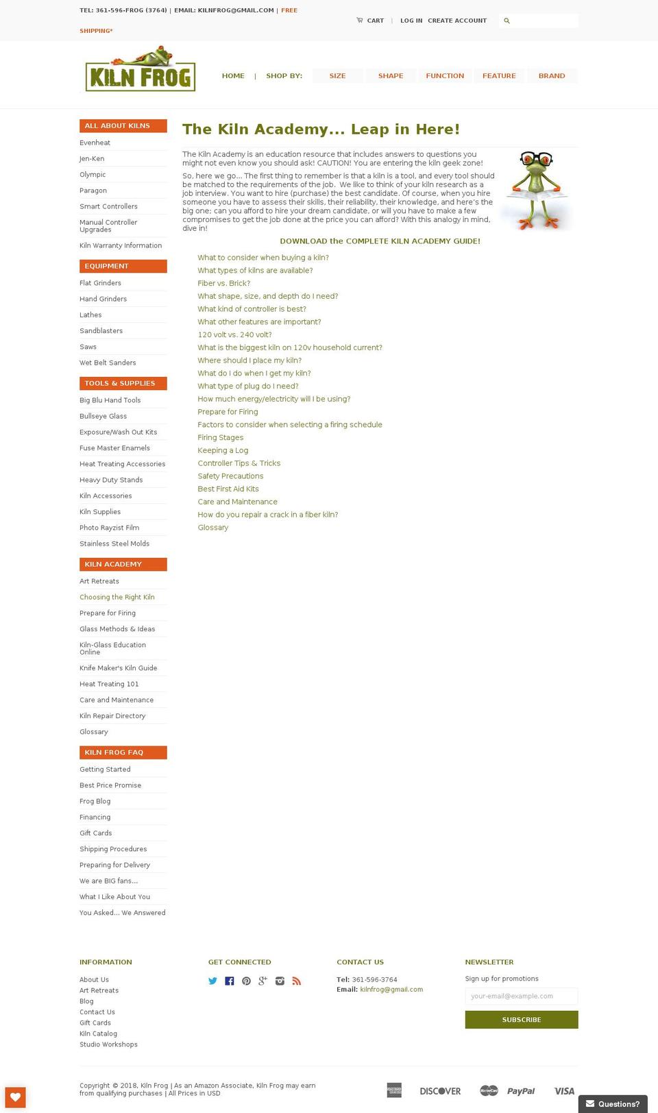 *CWC-Classic-Kiln Frog Shopify theme site example kilnacademy.net