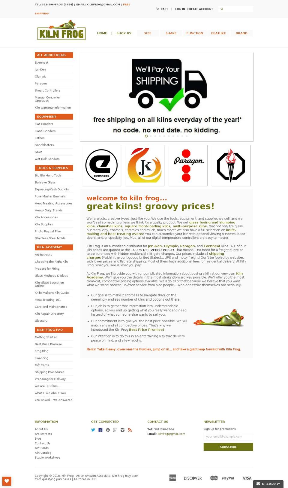 *CWC-Classic-Kiln Frog Shopify theme site example kilnfrog.net