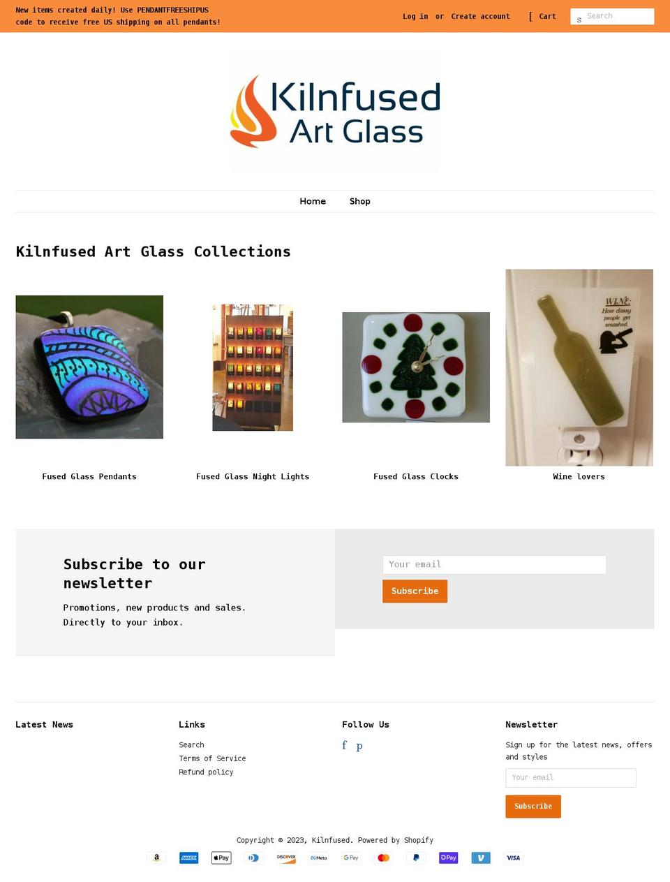 kilnfused.com shopify website screenshot