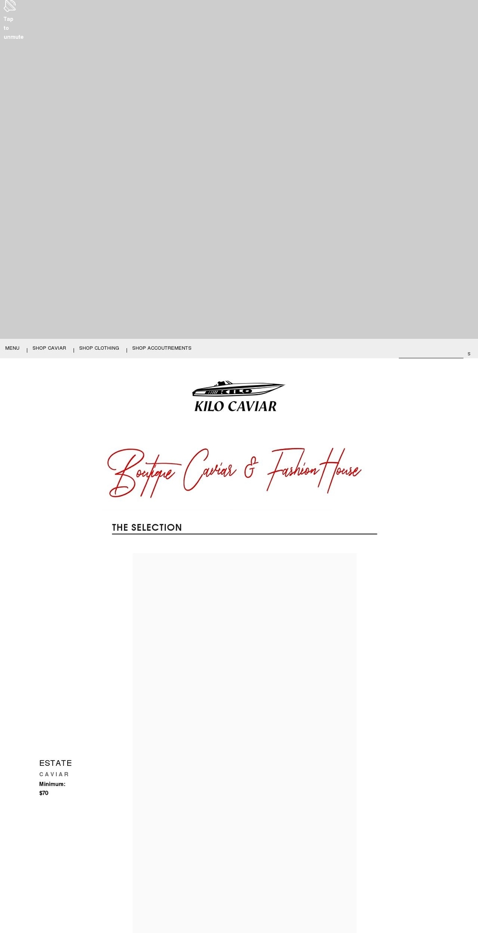 kilocaviar.com shopify website screenshot