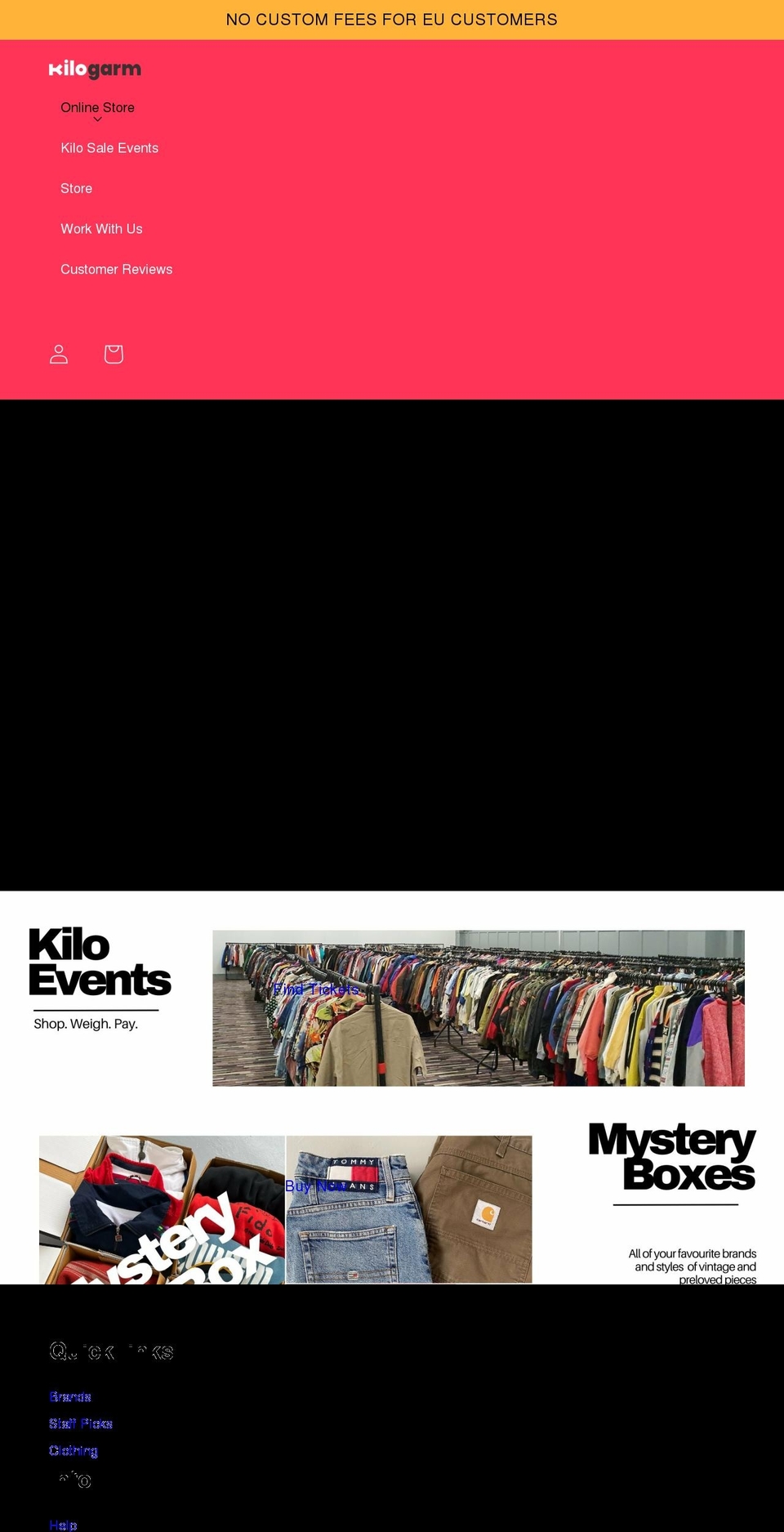 kilogarm.com shopify website screenshot