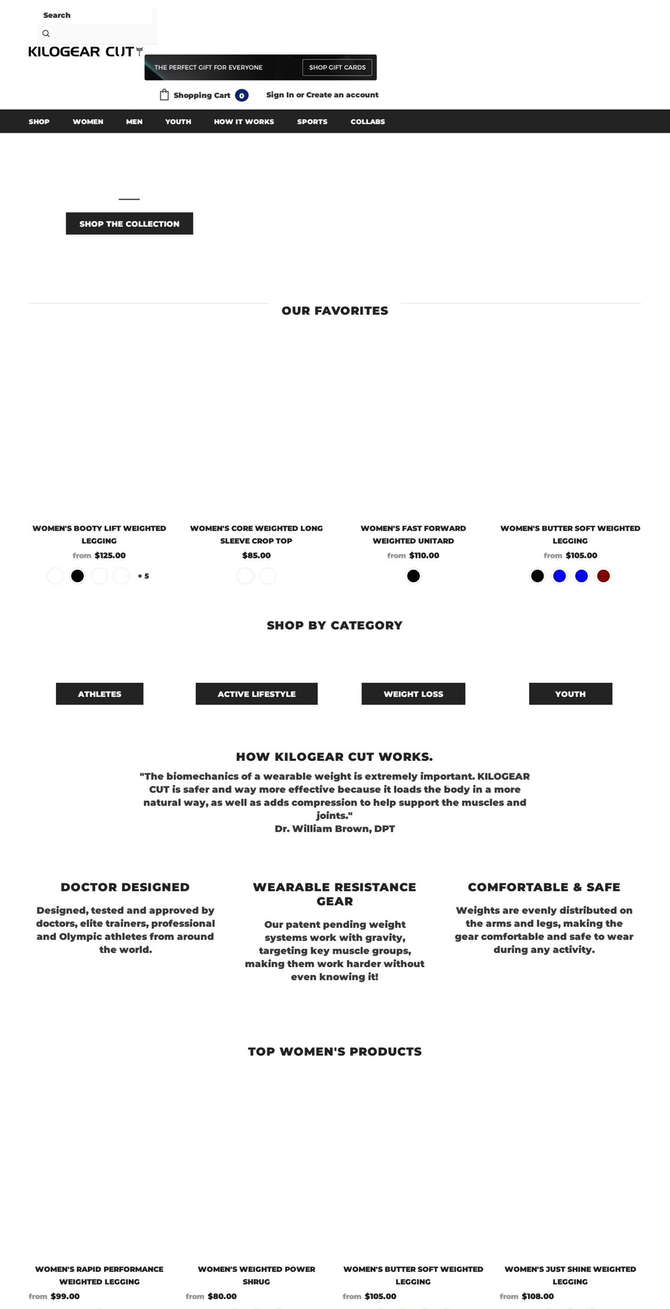 kilogearcut.com — Shopify storefront screenshot