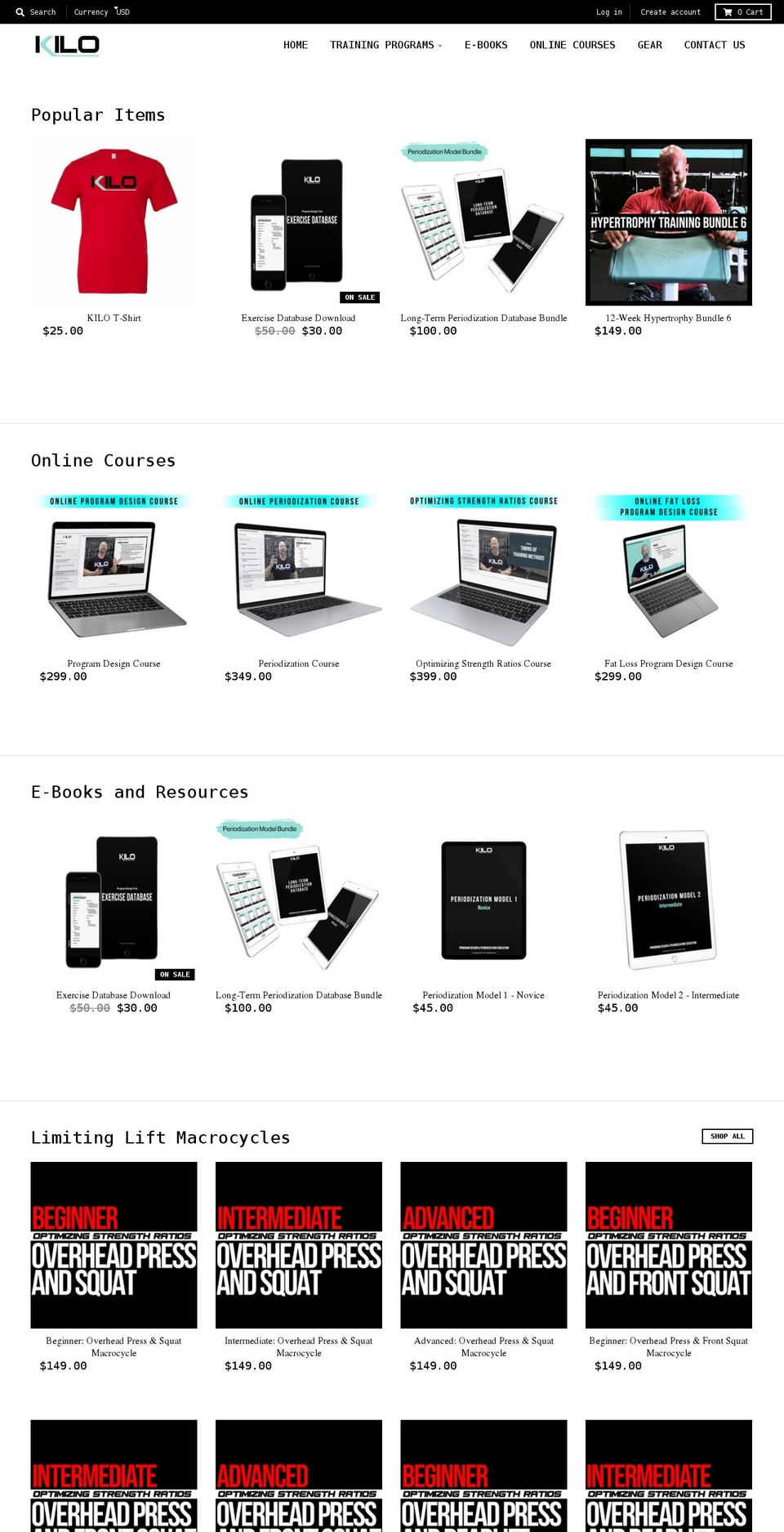 kilolife.com shopify website screenshot