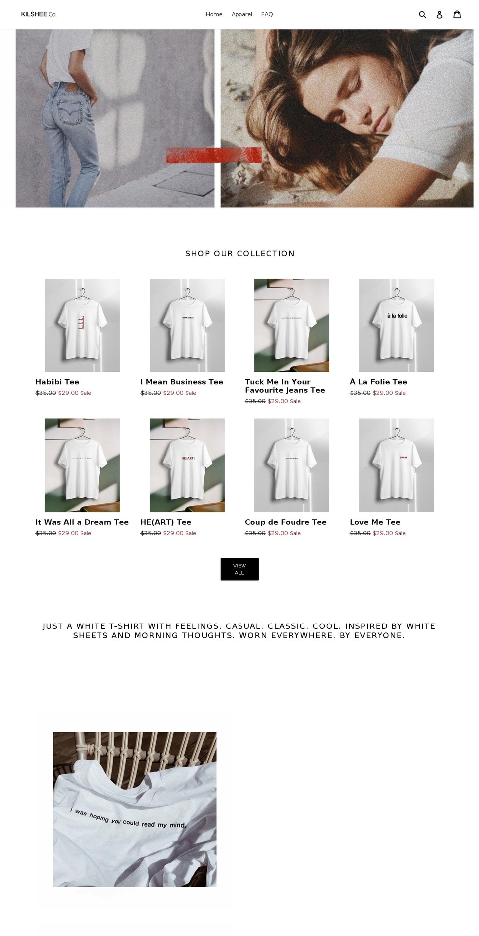 kilshee.com — Shopify storefront screenshot