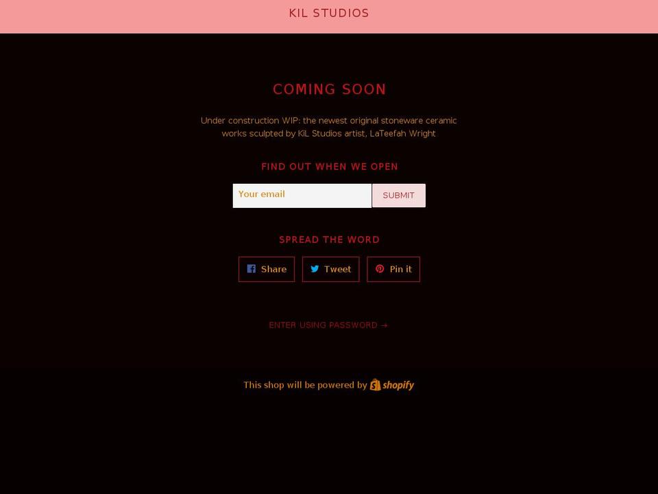 kilstudios.com shopify website screenshot