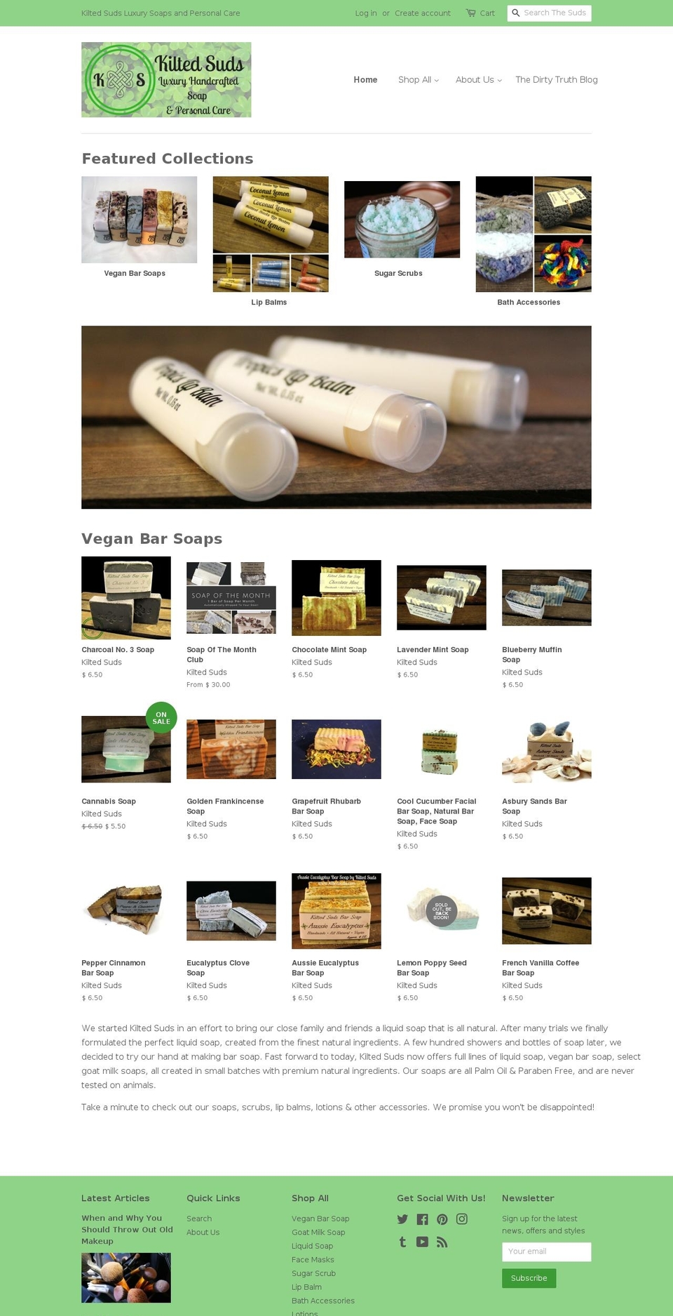 kiltedsuds.com shopify website screenshot