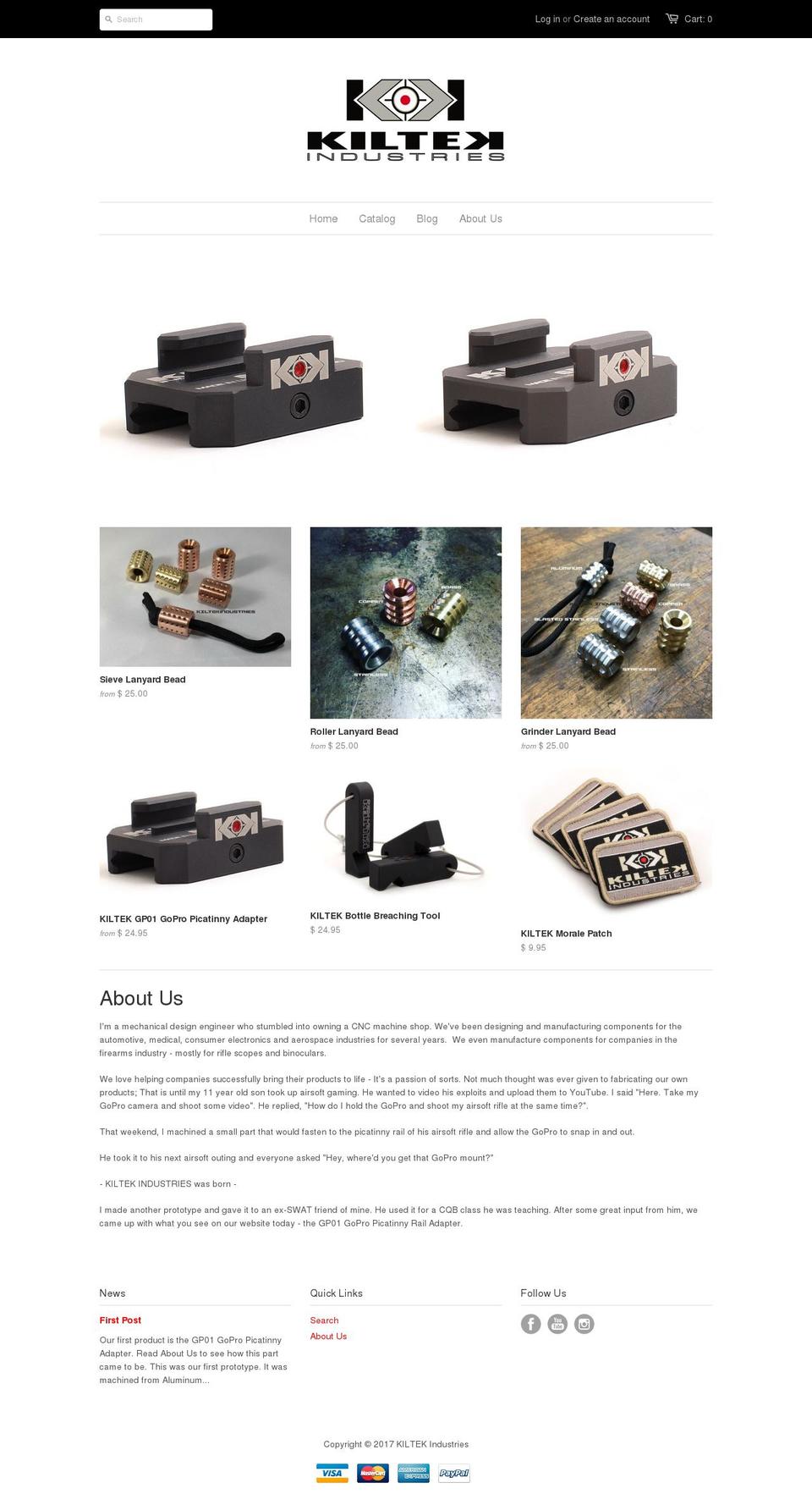 kiltek.com shopify website screenshot