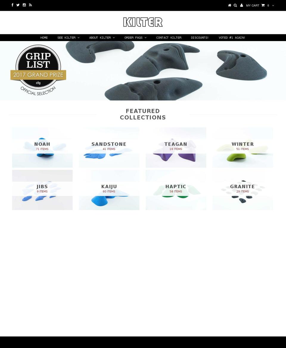 kiltergrips.com shopify website screenshot