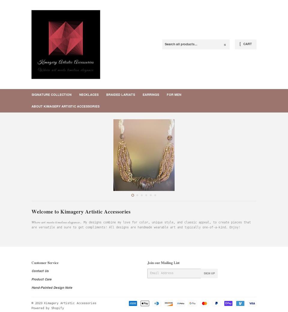 kimagery.biz shopify website screenshot