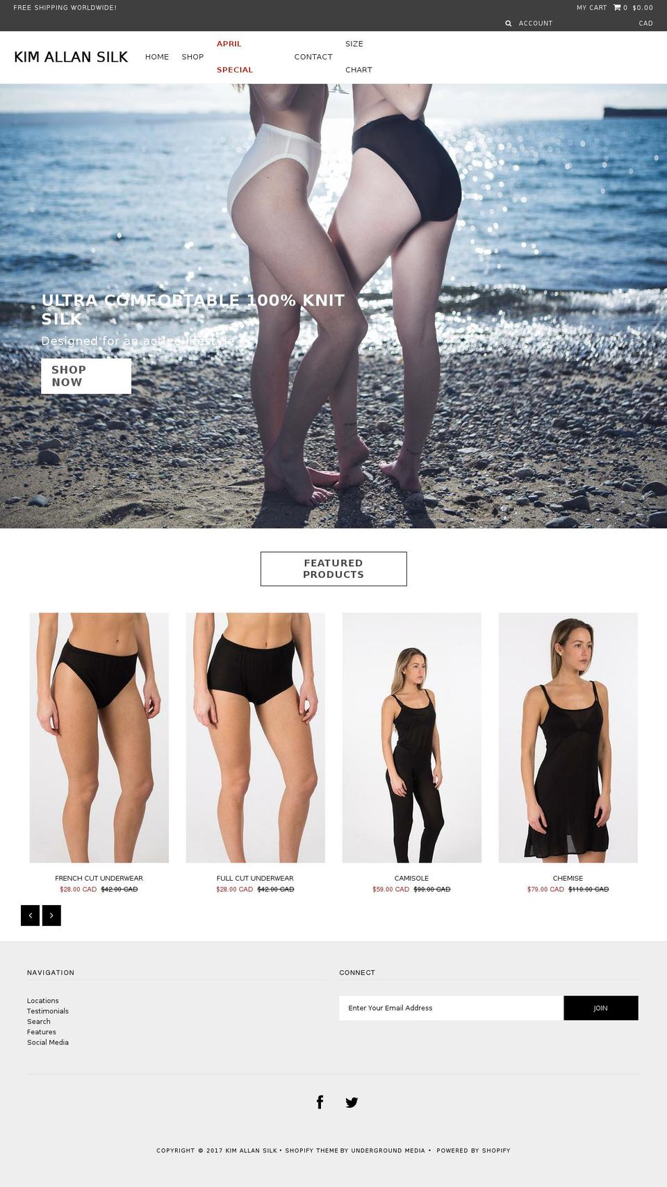 kimallan.com shopify website screenshot