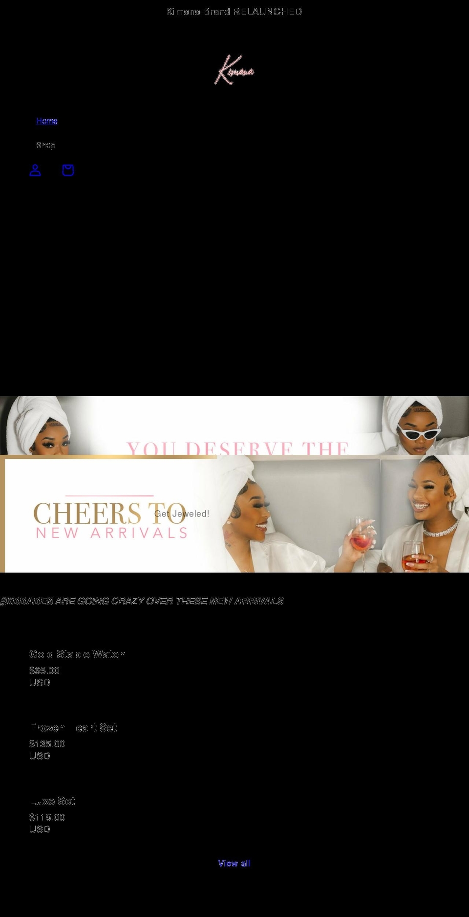 kimanabrand.com shopify website screenshot