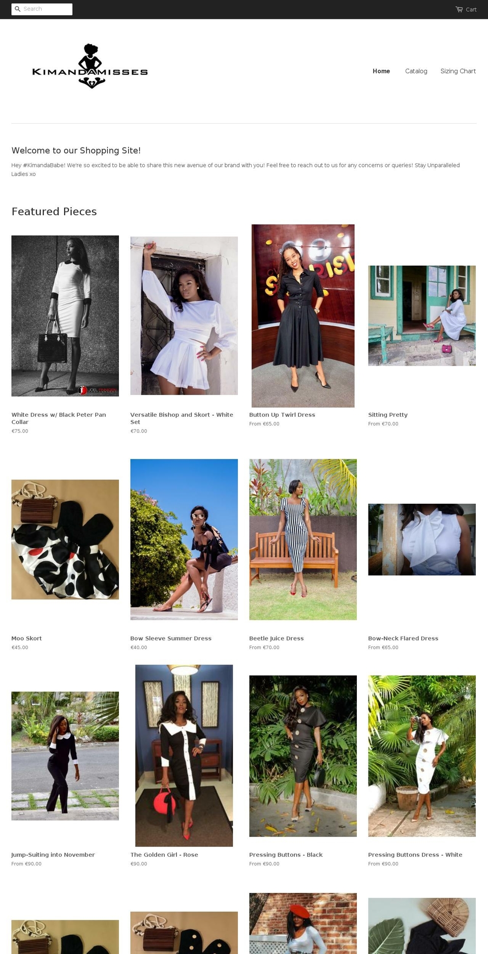kimandamisses.com — Shopify storefront screenshot