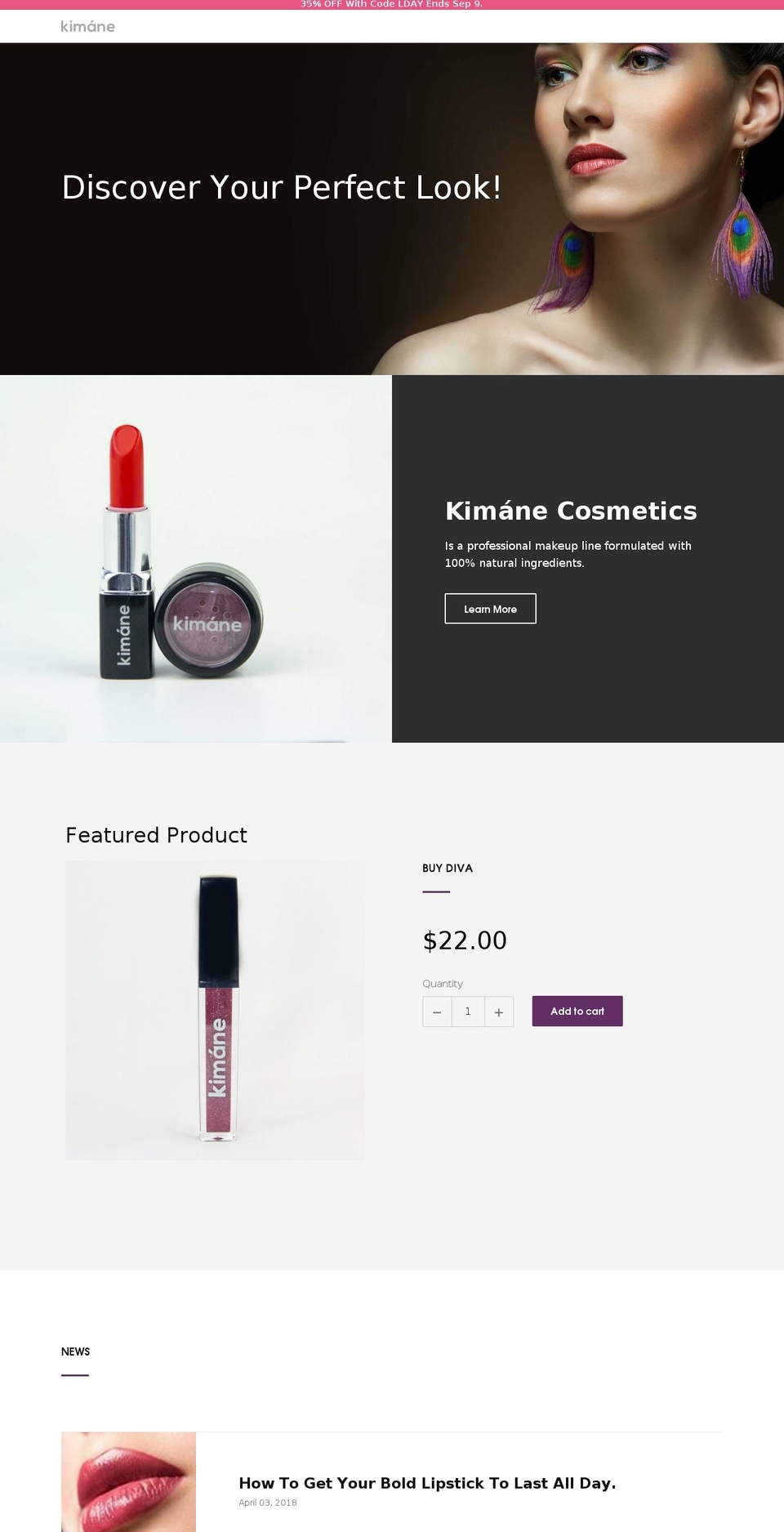 kimane.org shopify website screenshot