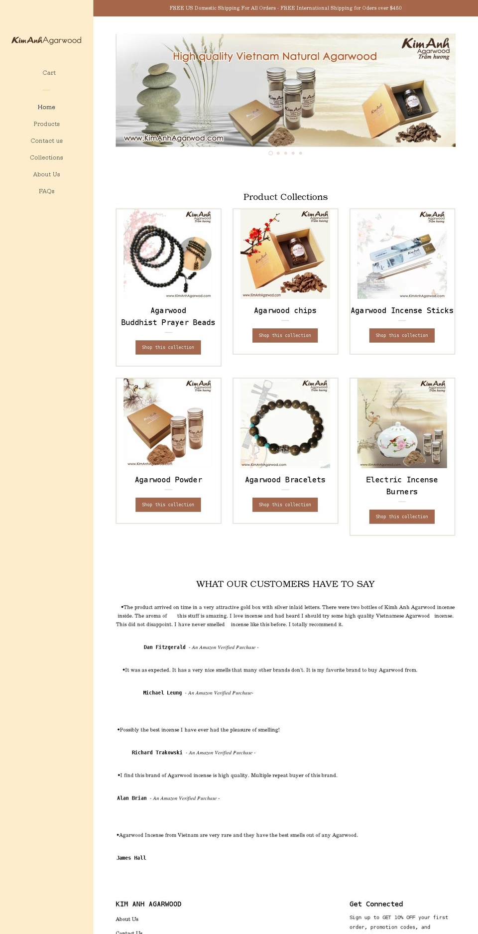 kimanhagarwood.com shopify website screenshot