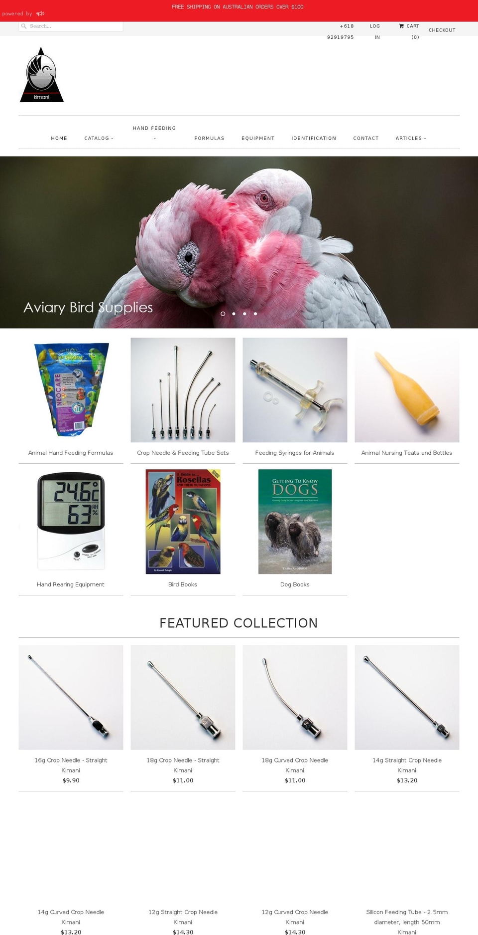 kimani.com.au shopify website screenshot