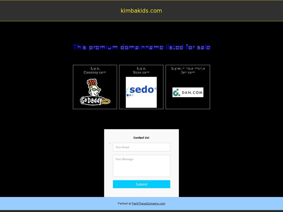 kimbakids.com shopify website screenshot