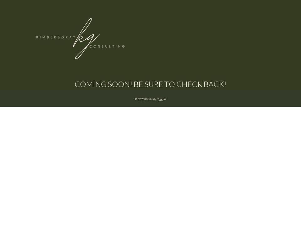 kimberandgray.com — Shopify storefront screenshot