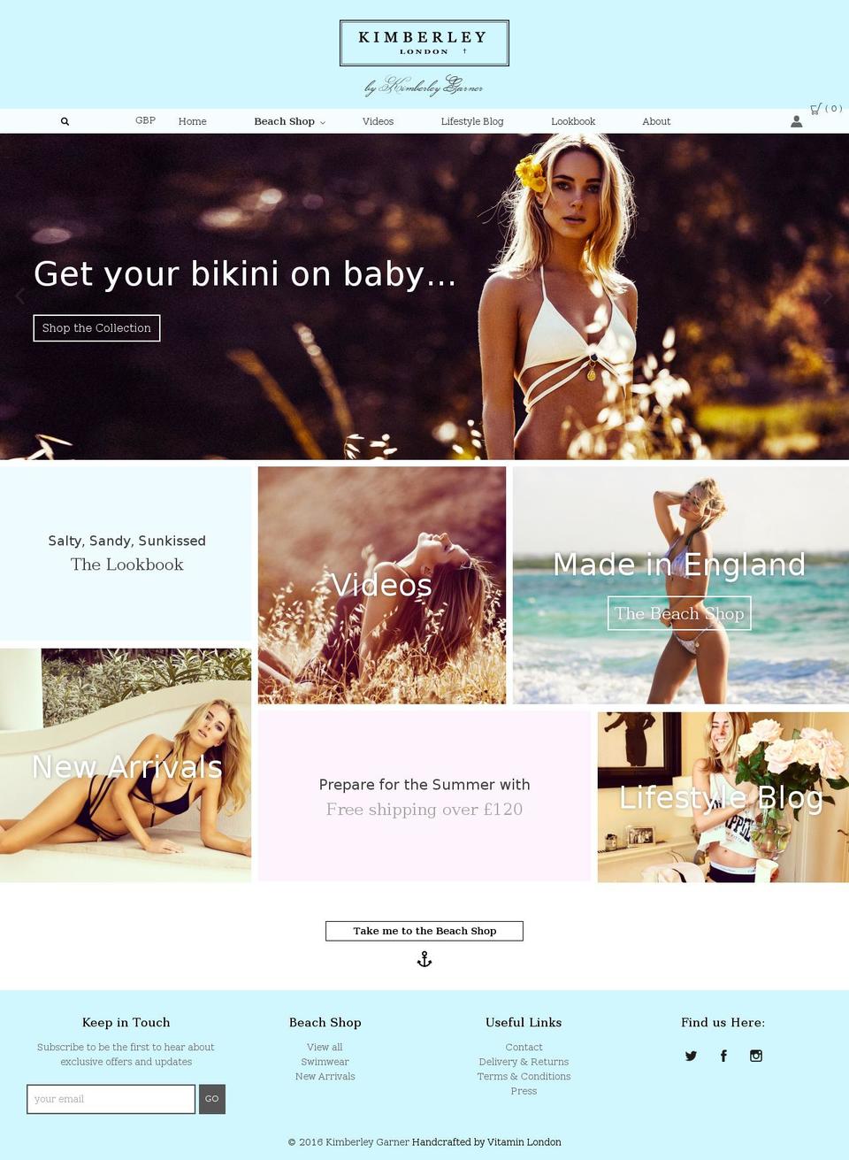 kimberleylondon.com shopify website screenshot