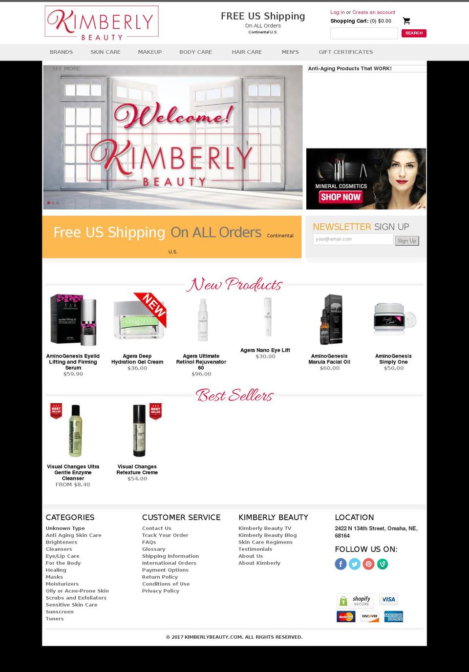 KimberlyBeauty Shopify theme site example kimberlybeauty.com