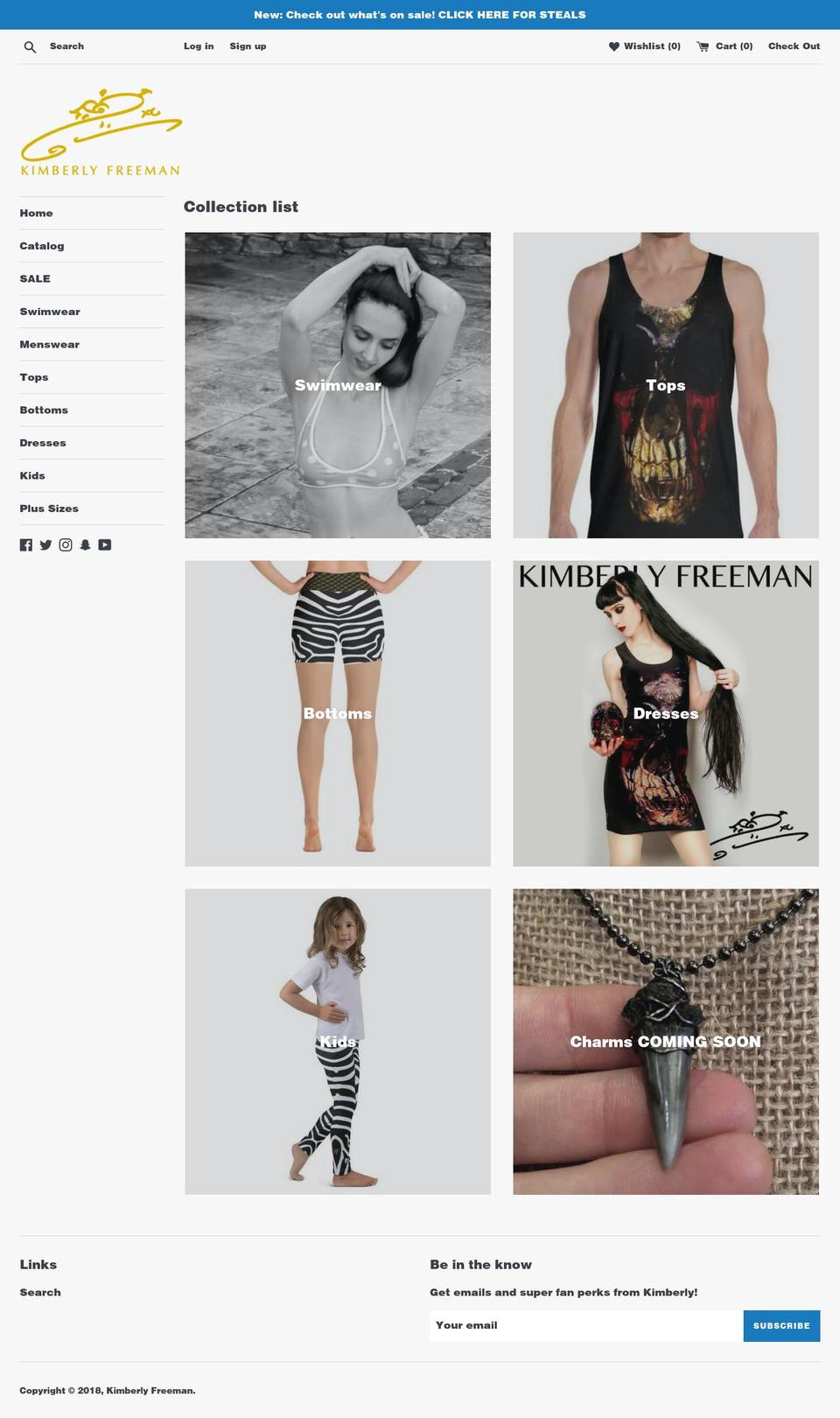 kimberlyfreeman.com — Shopify storefront screenshot