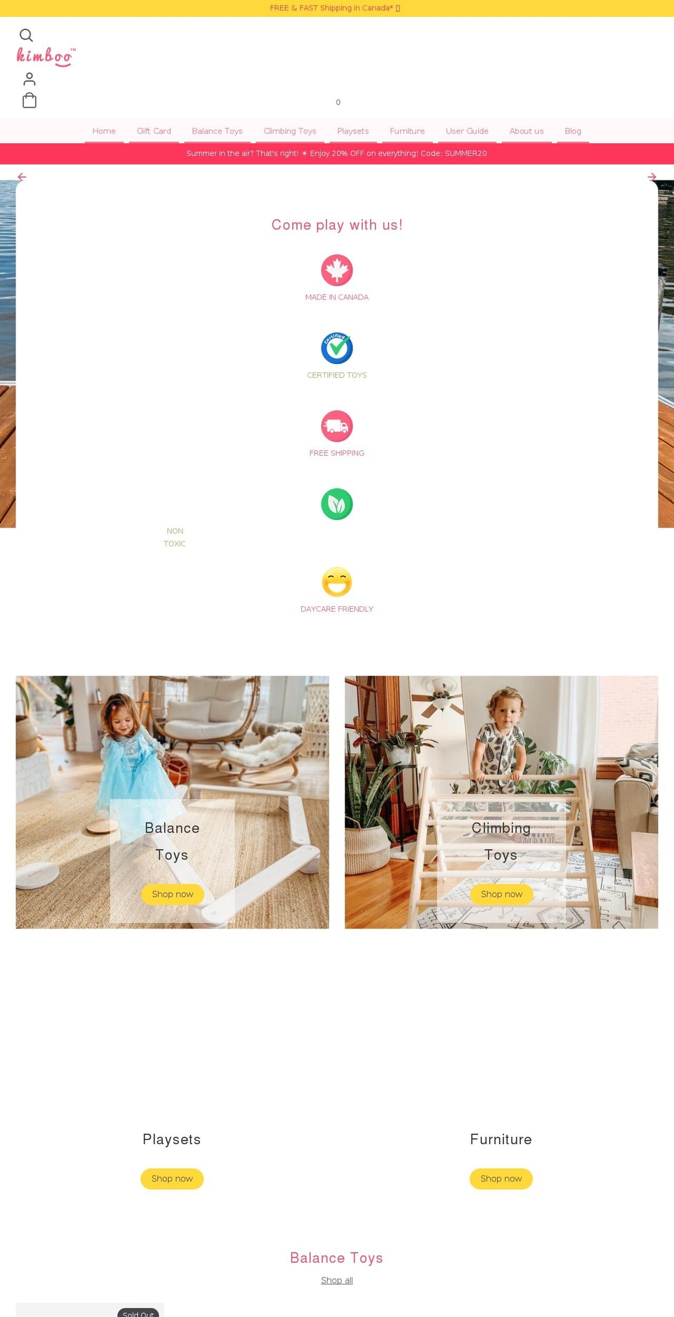Jouets KIMBOO Shopify theme site example kimboo.com