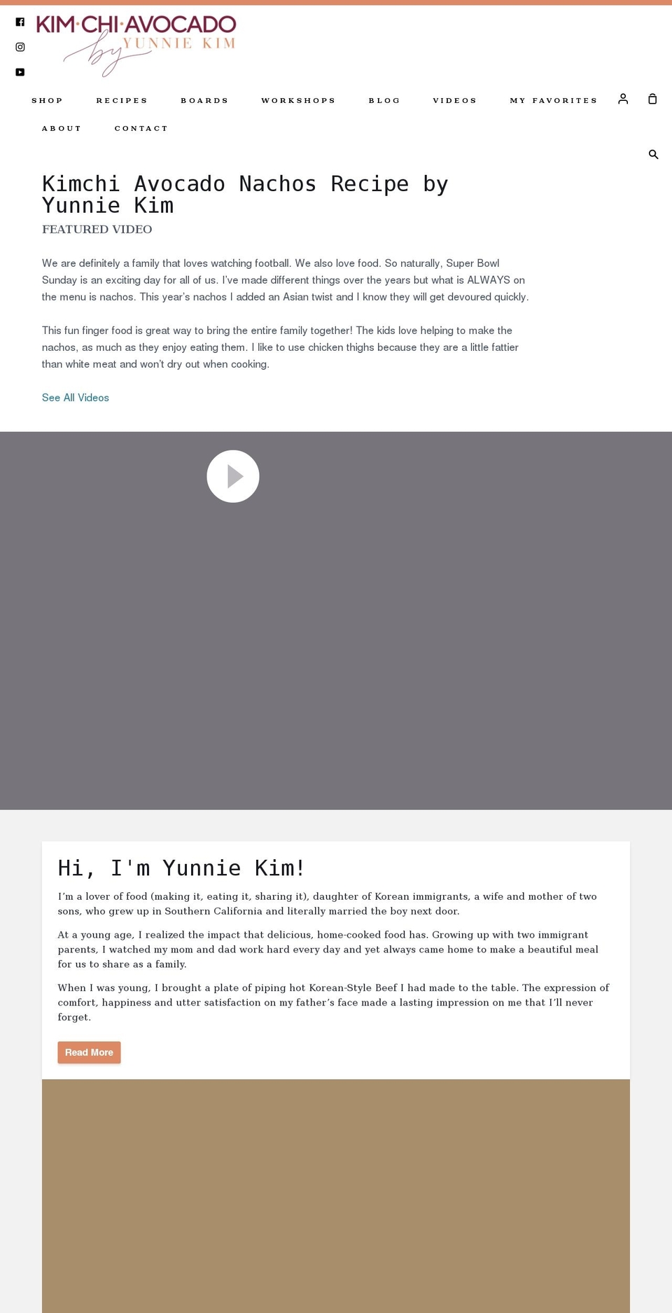 kimchiavocado.com shopify website screenshot