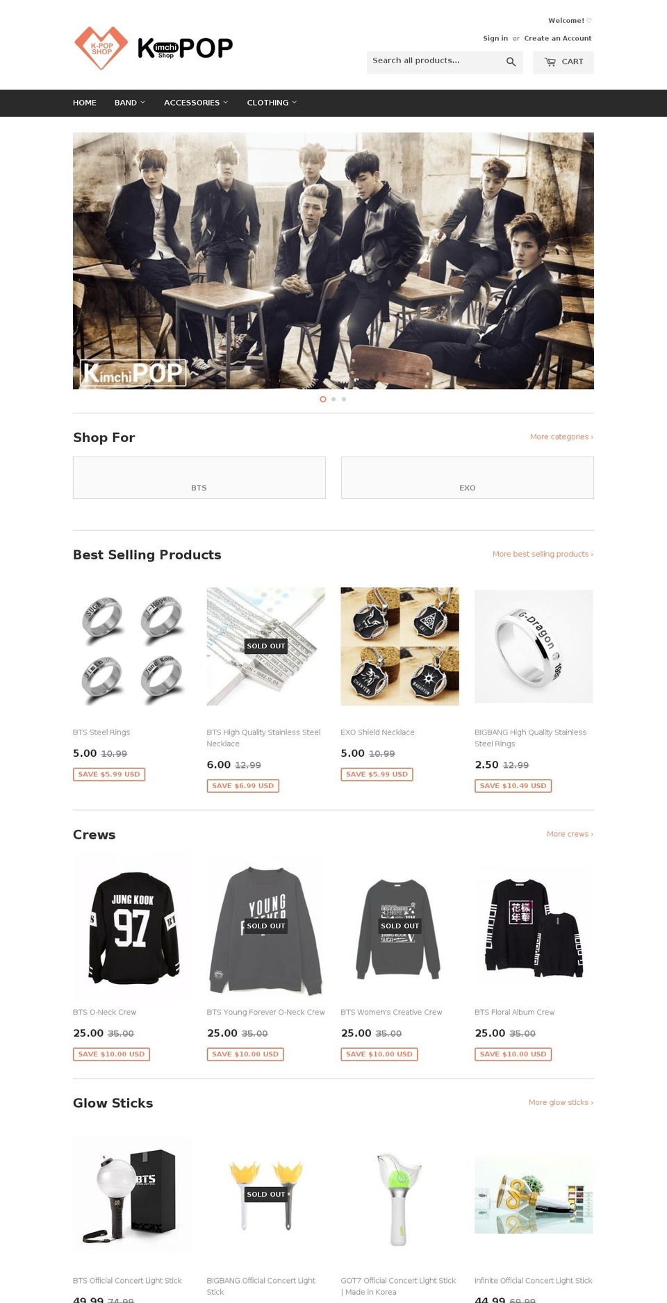 kimchipop.com shopify website screenshot