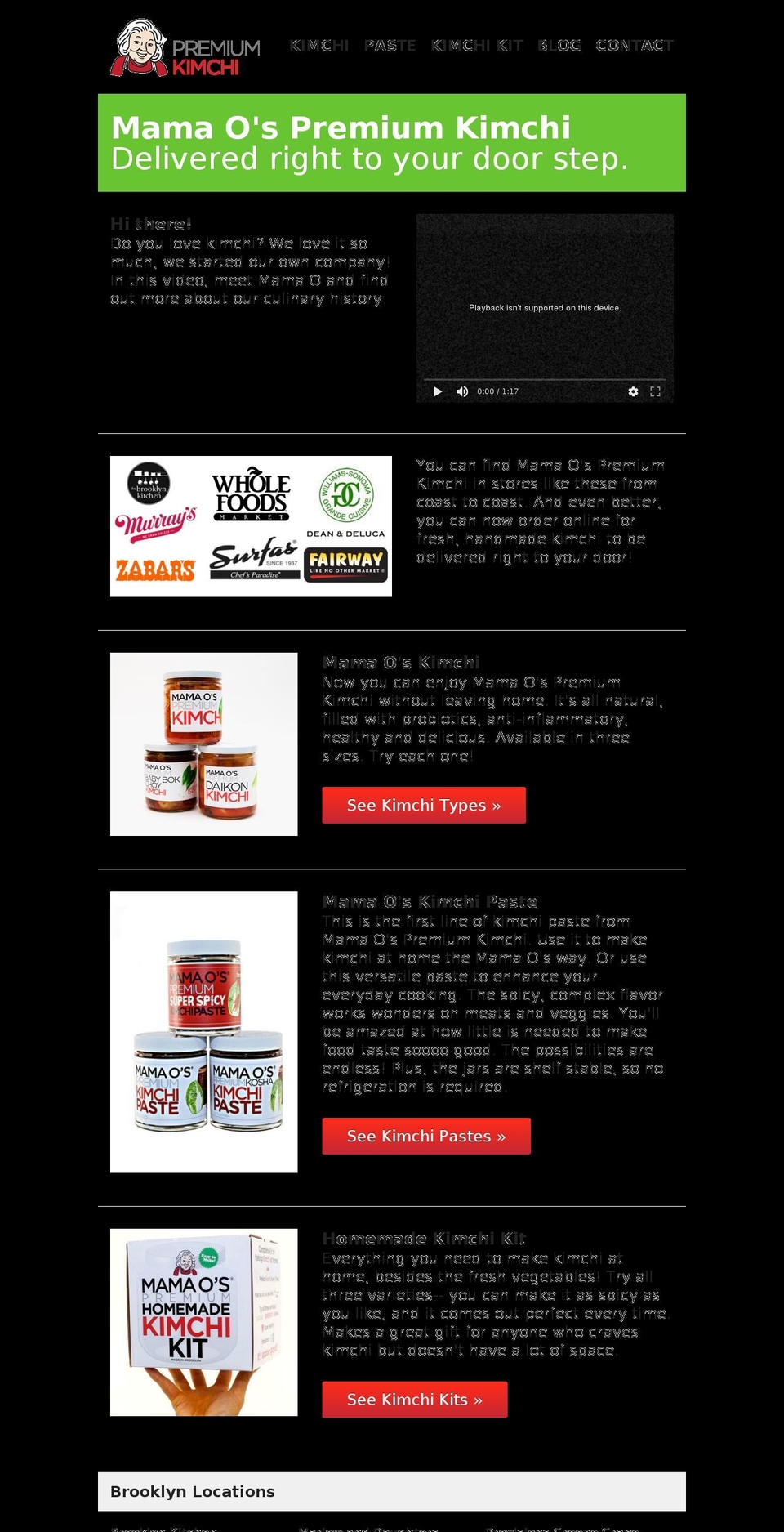Kagami Shopify theme site example kimchirules.com