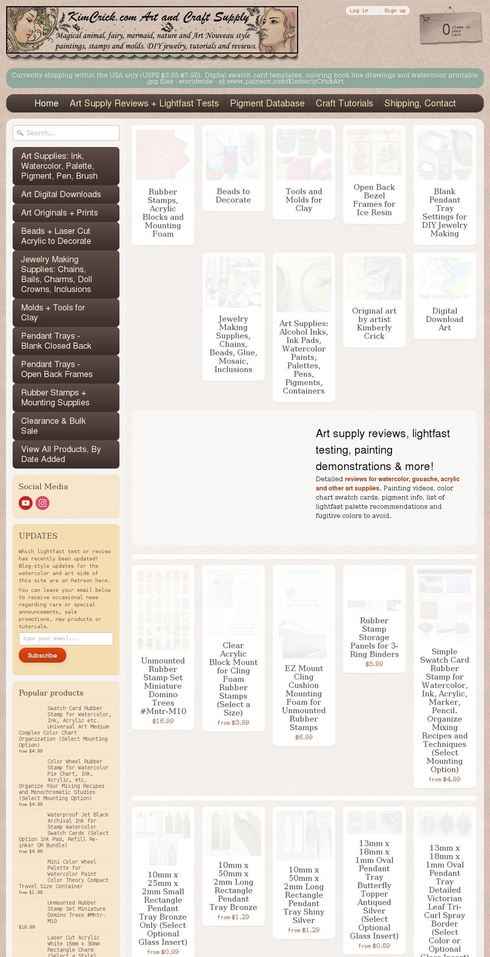 kimcrick.com shopify website screenshot