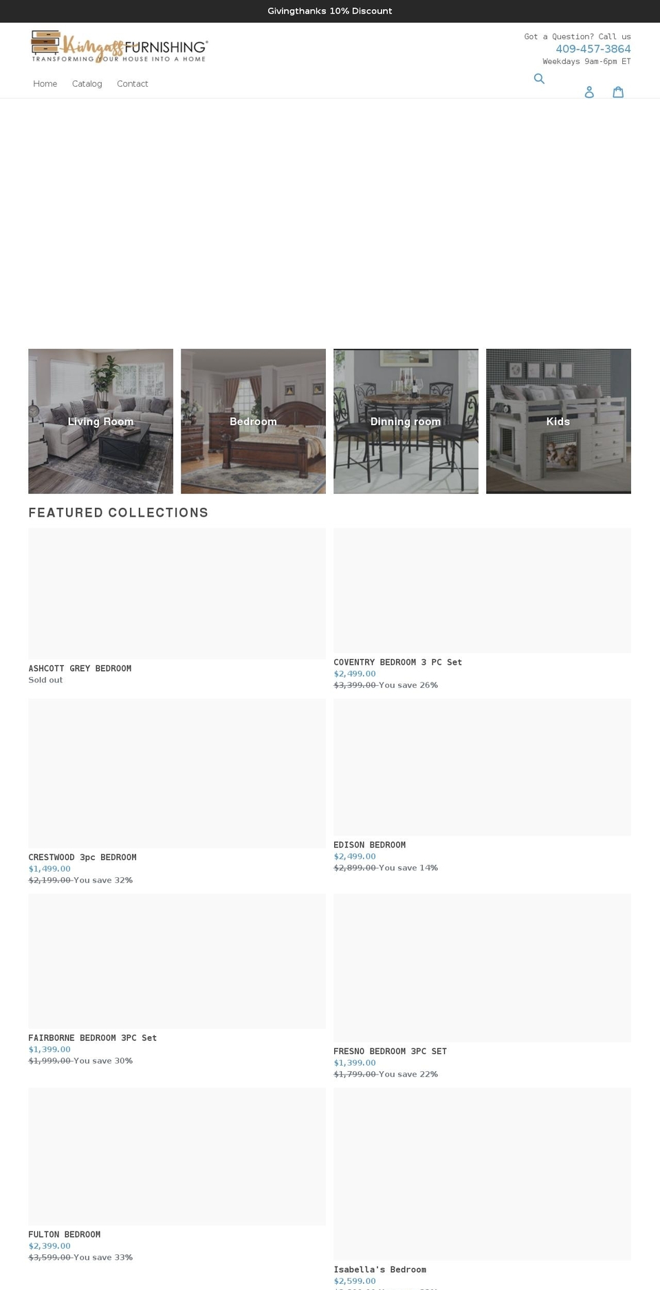 Dsl-version- Shopify theme site example kimgassfurnishing.com