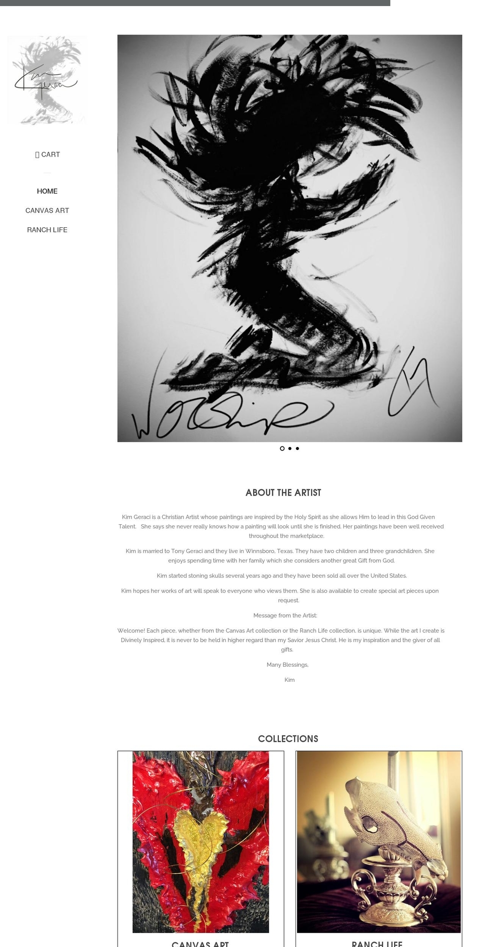 kimgeraci.com shopify website screenshot