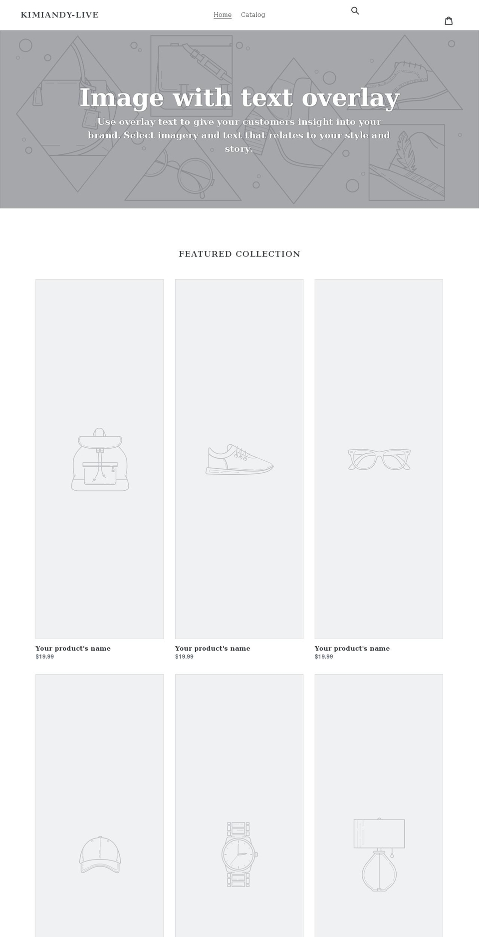 kimiandy-live.com shopify website screenshot