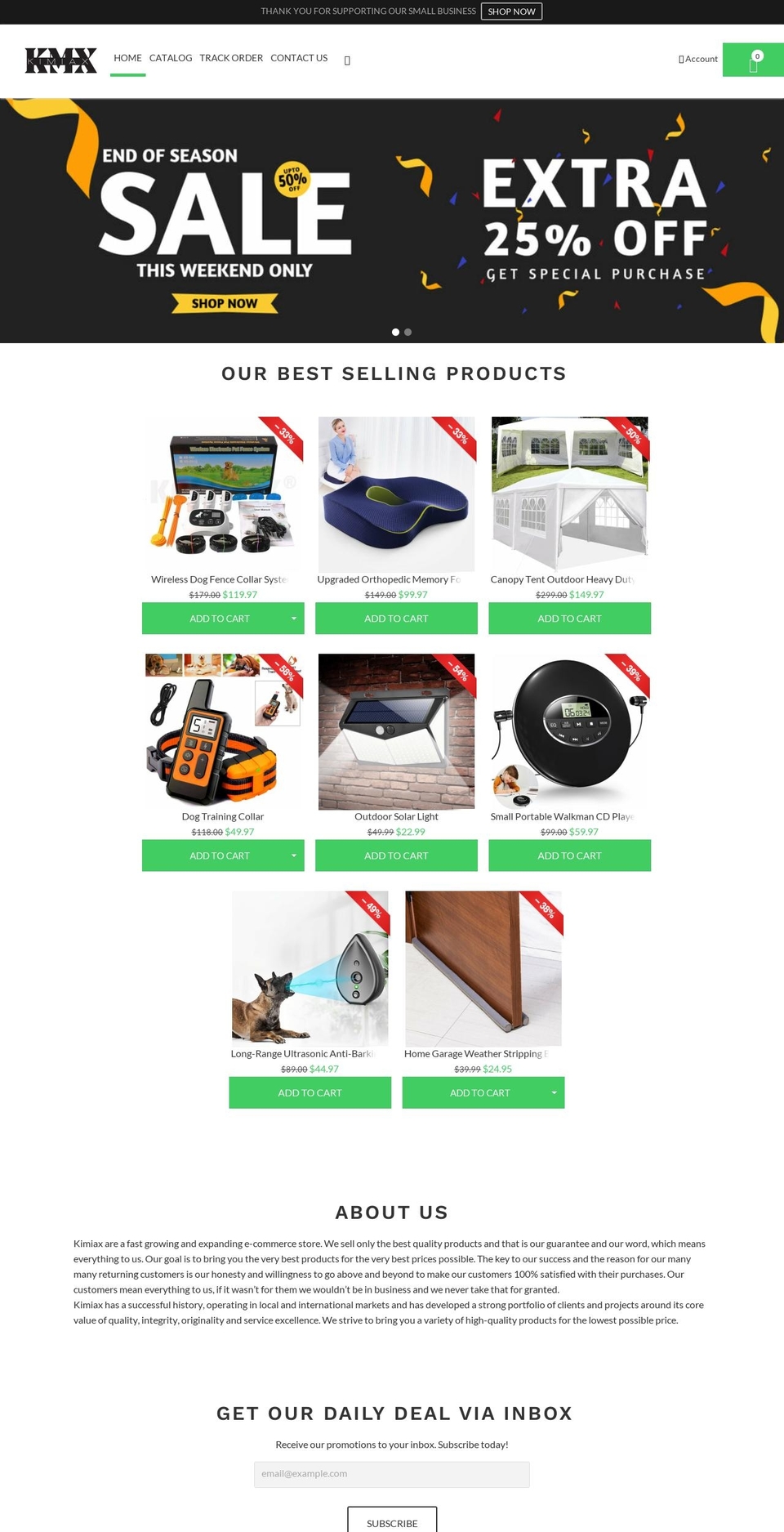 kimiax.com shopify website screenshot