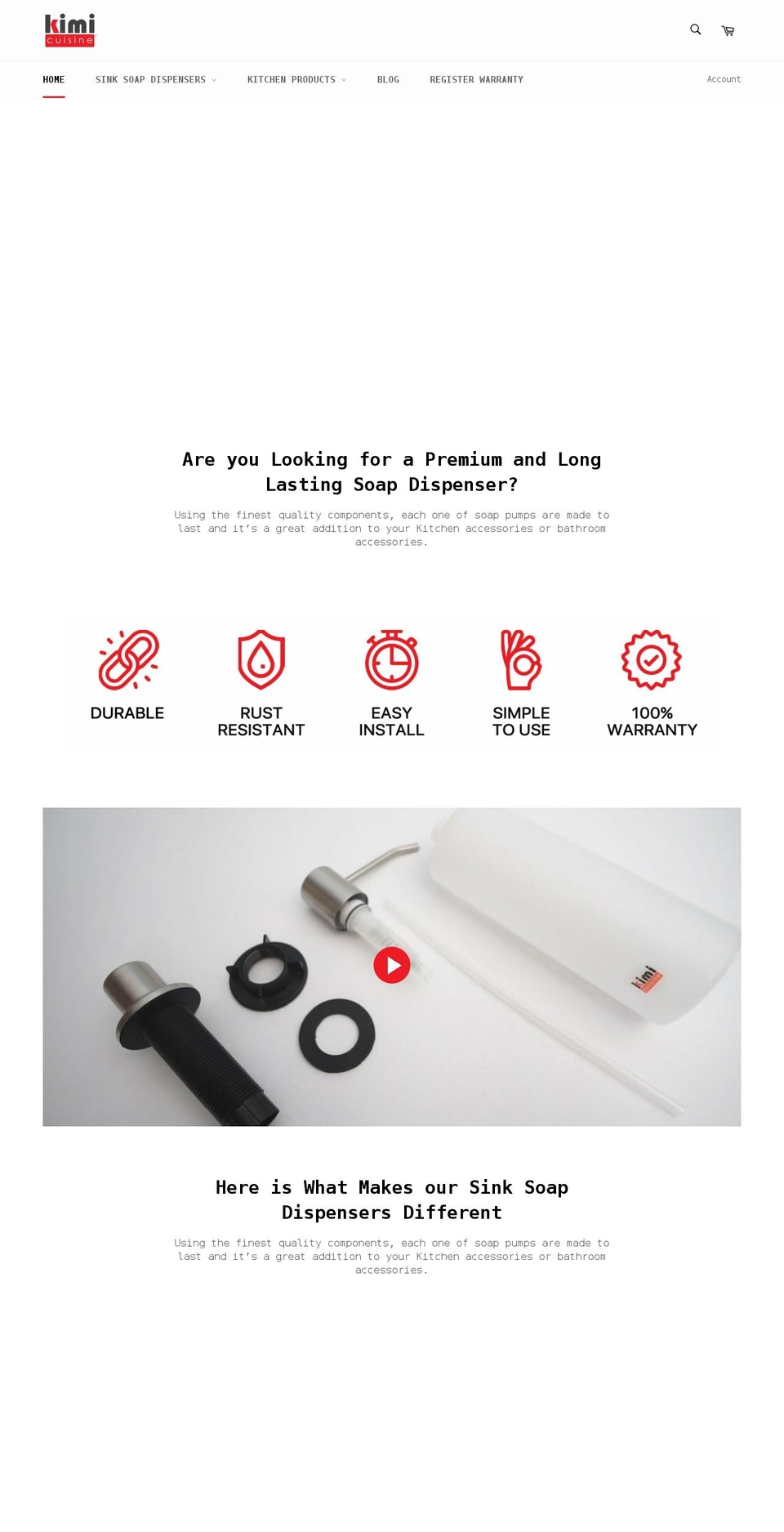 kimicuisine.com shopify website screenshot