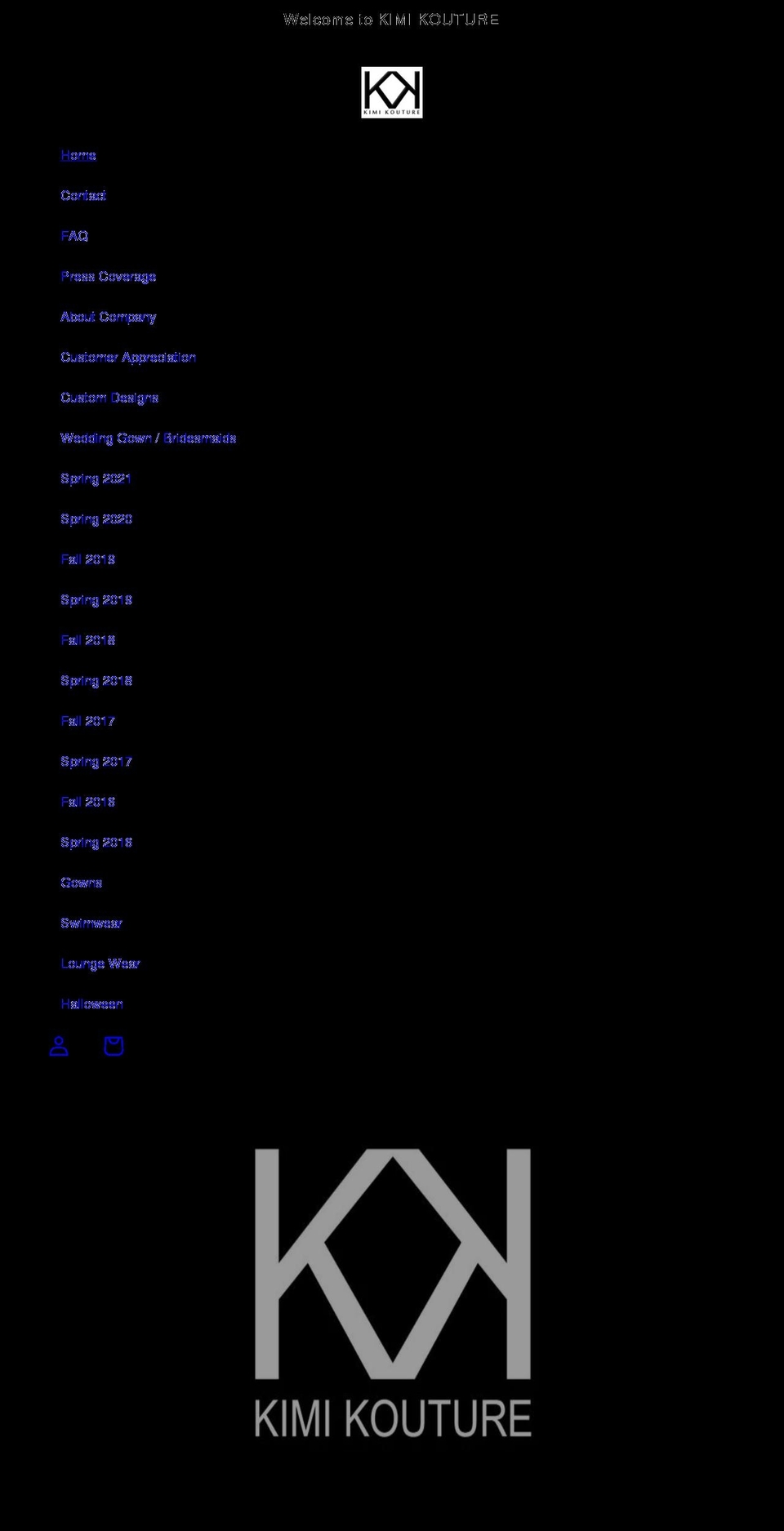 kimikouture.net shopify website screenshot