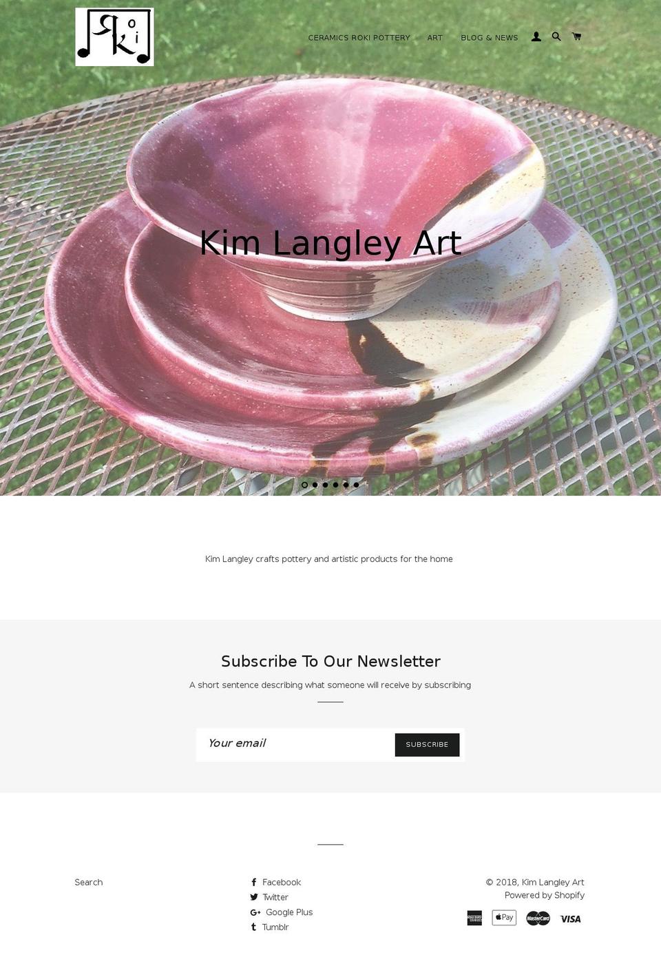 Kim Langley Art Shopify theme site example kimlangleyartdesign.com