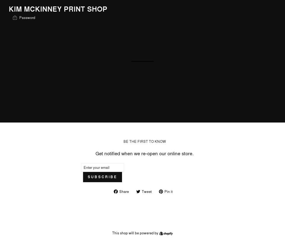 kimmckinneyprintshop.com — Shopify storefront screenshot