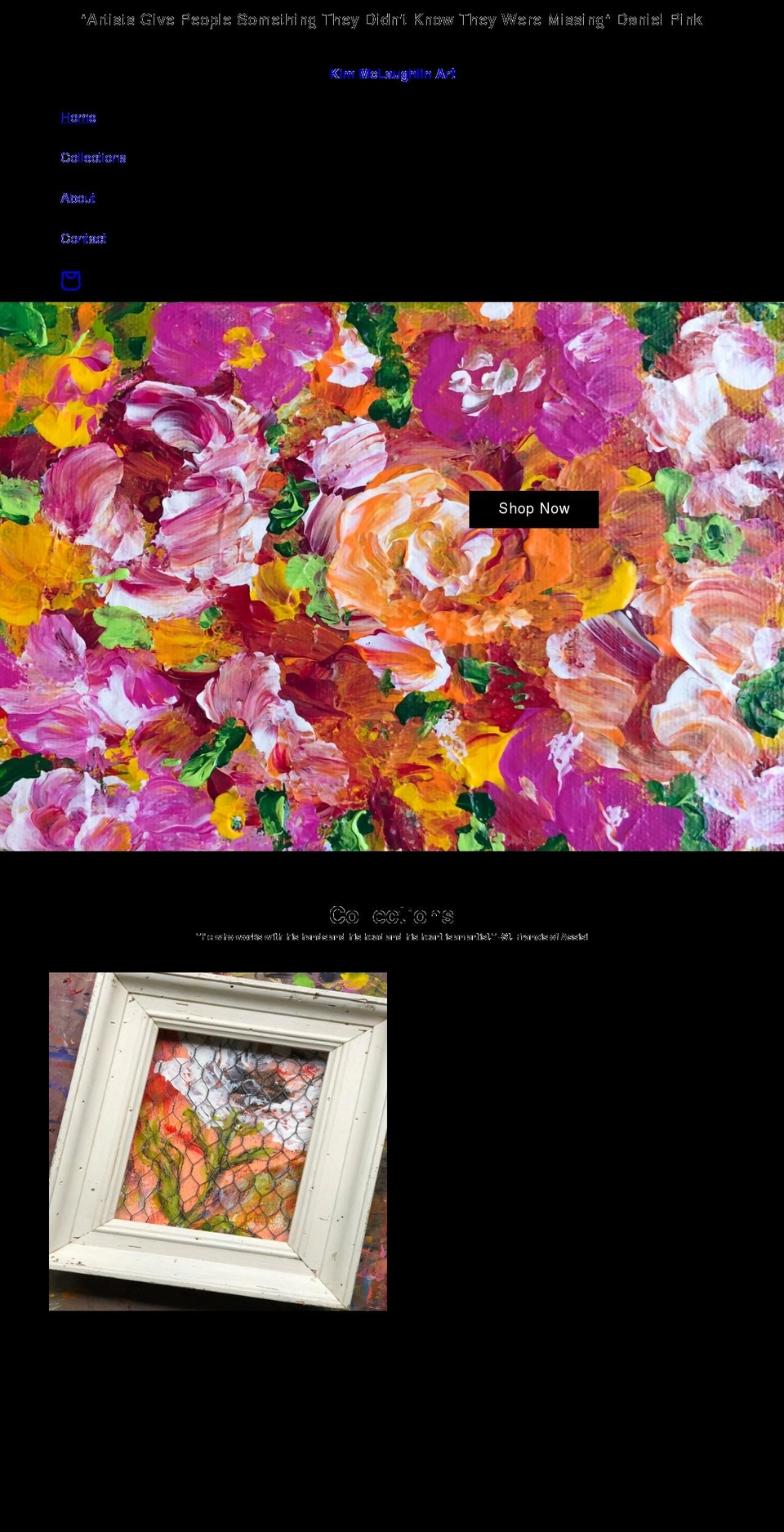 kimmclaughlinart.com shopify website screenshot