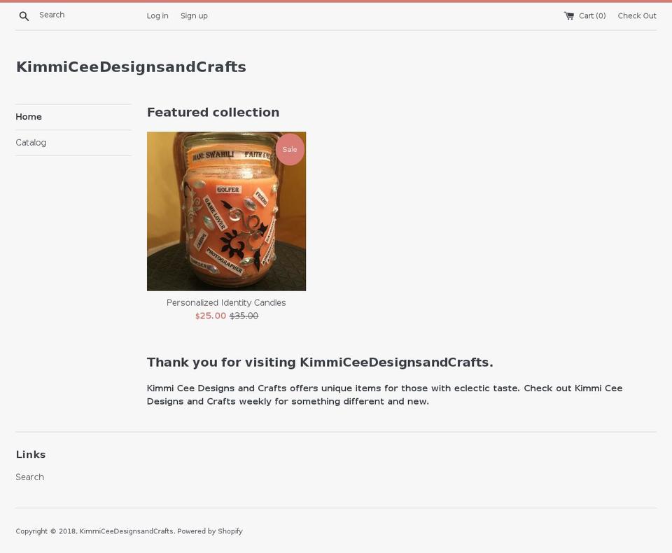 kimmiceedesignsandcrafts.com shopify website screenshot
