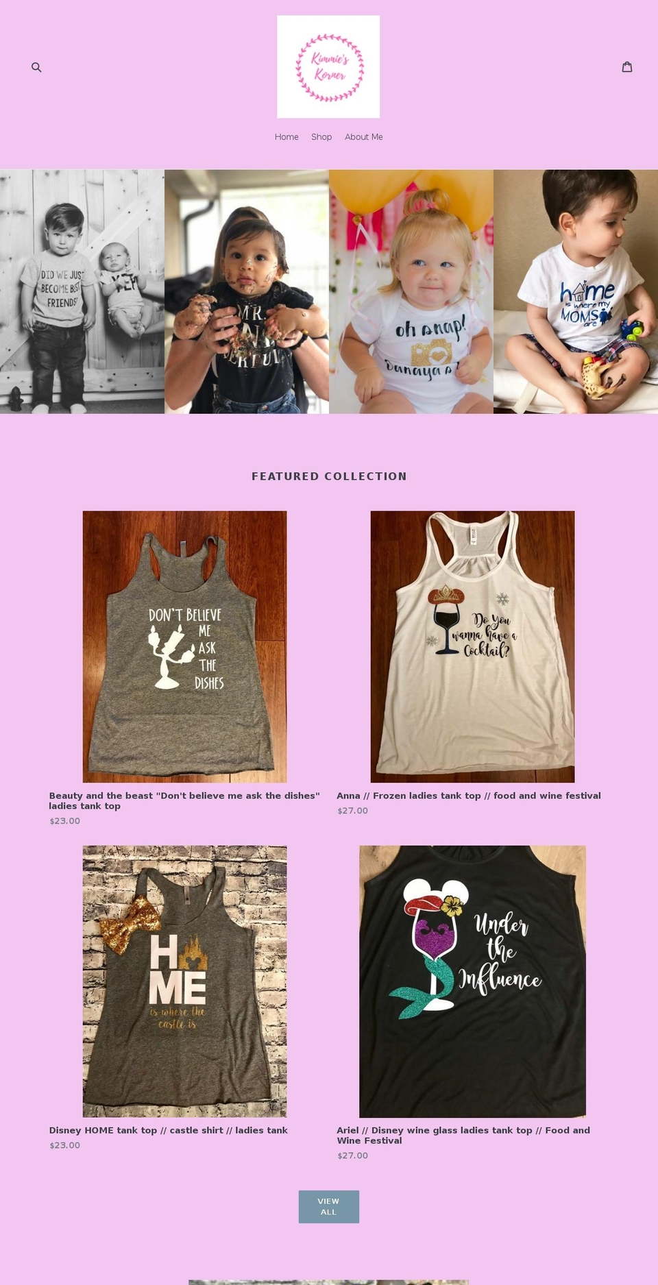kimmieskorner.com shopify website screenshot