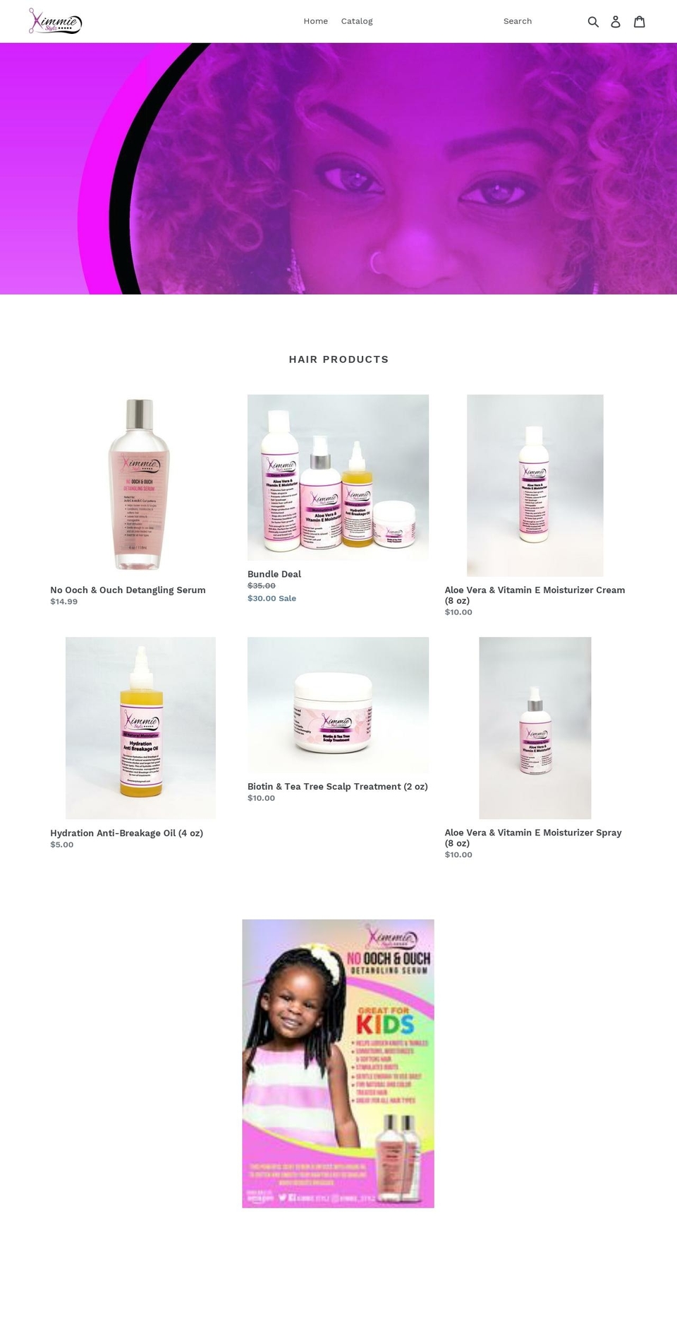 kimmiestylz.com shopify website screenshot