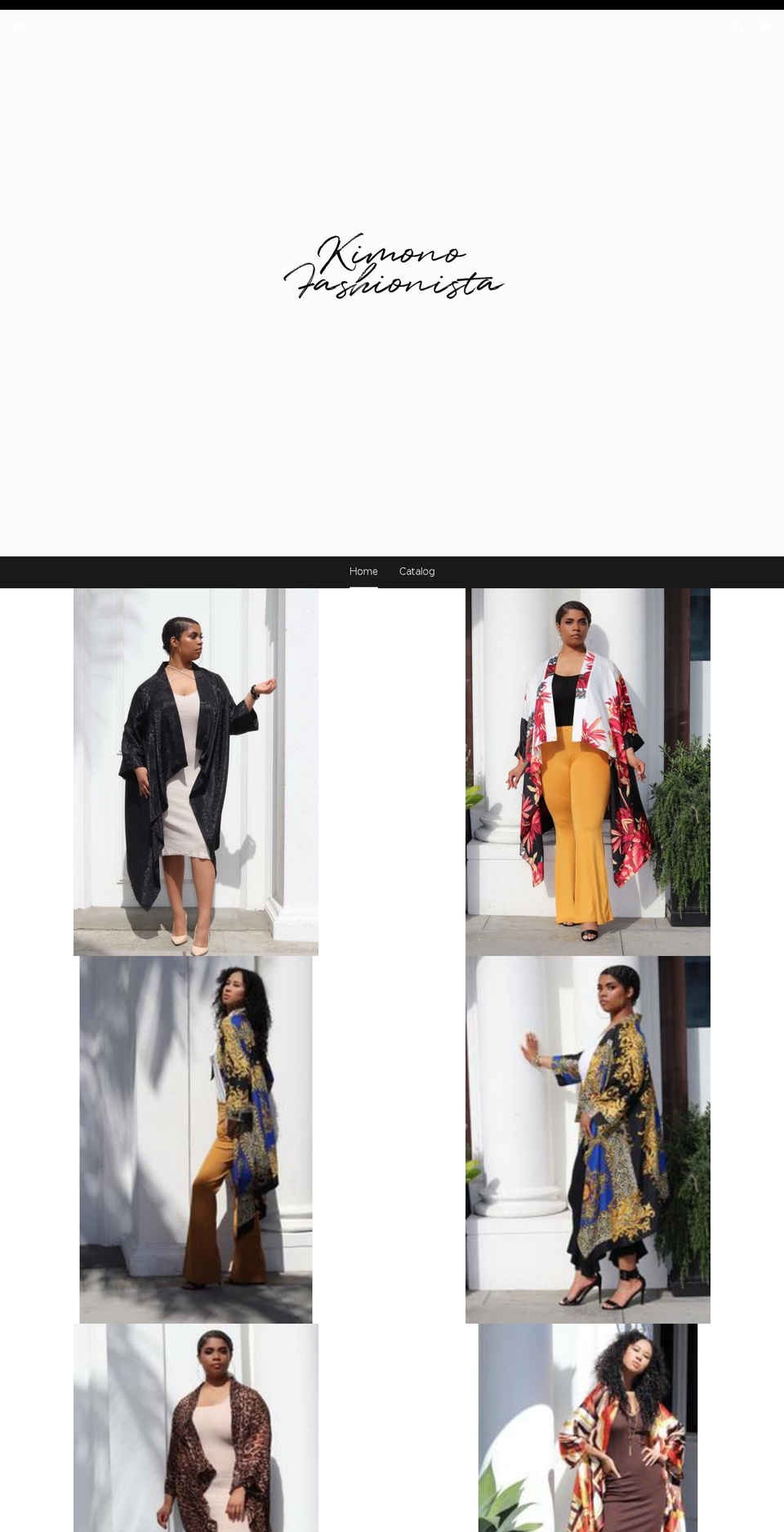 kimonofashionista.com — Shopify storefront screenshot