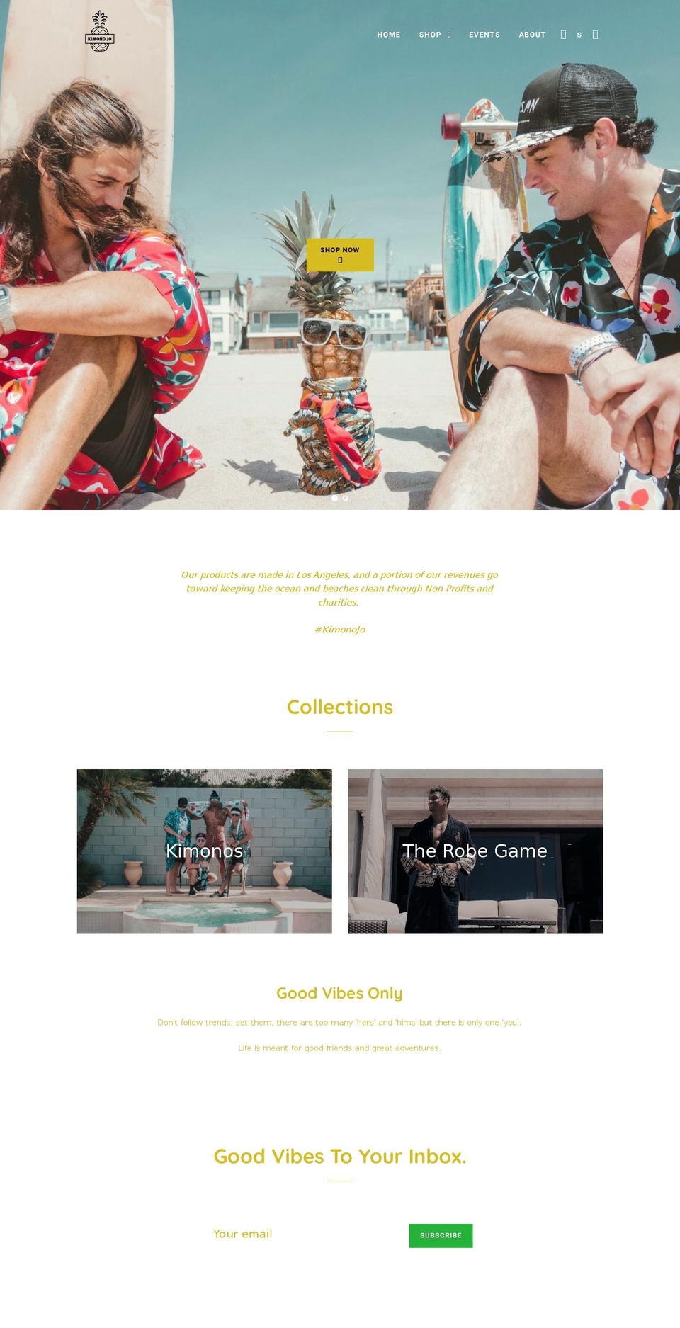 kimonojo.com — Shopify storefront screenshot
