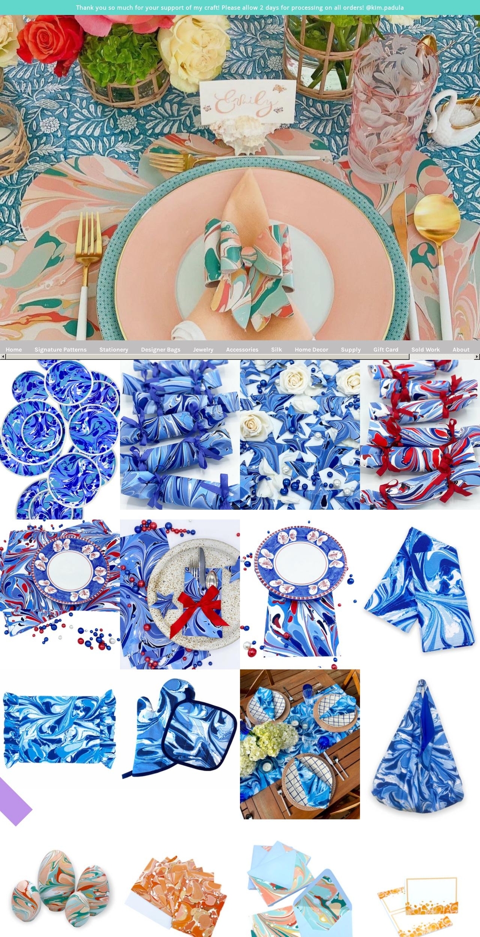 kimpadula.com — Shopify storefront screenshot