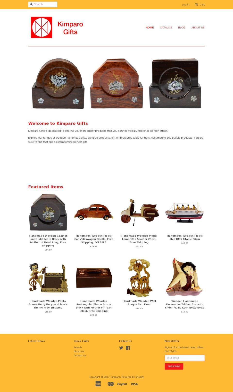 kimparo.com shopify website screenshot
