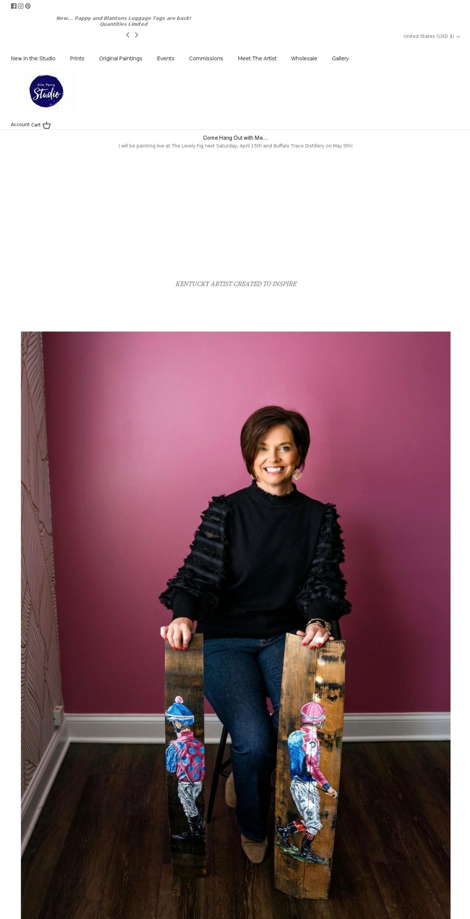 kimperrystudio.com shopify website screenshot