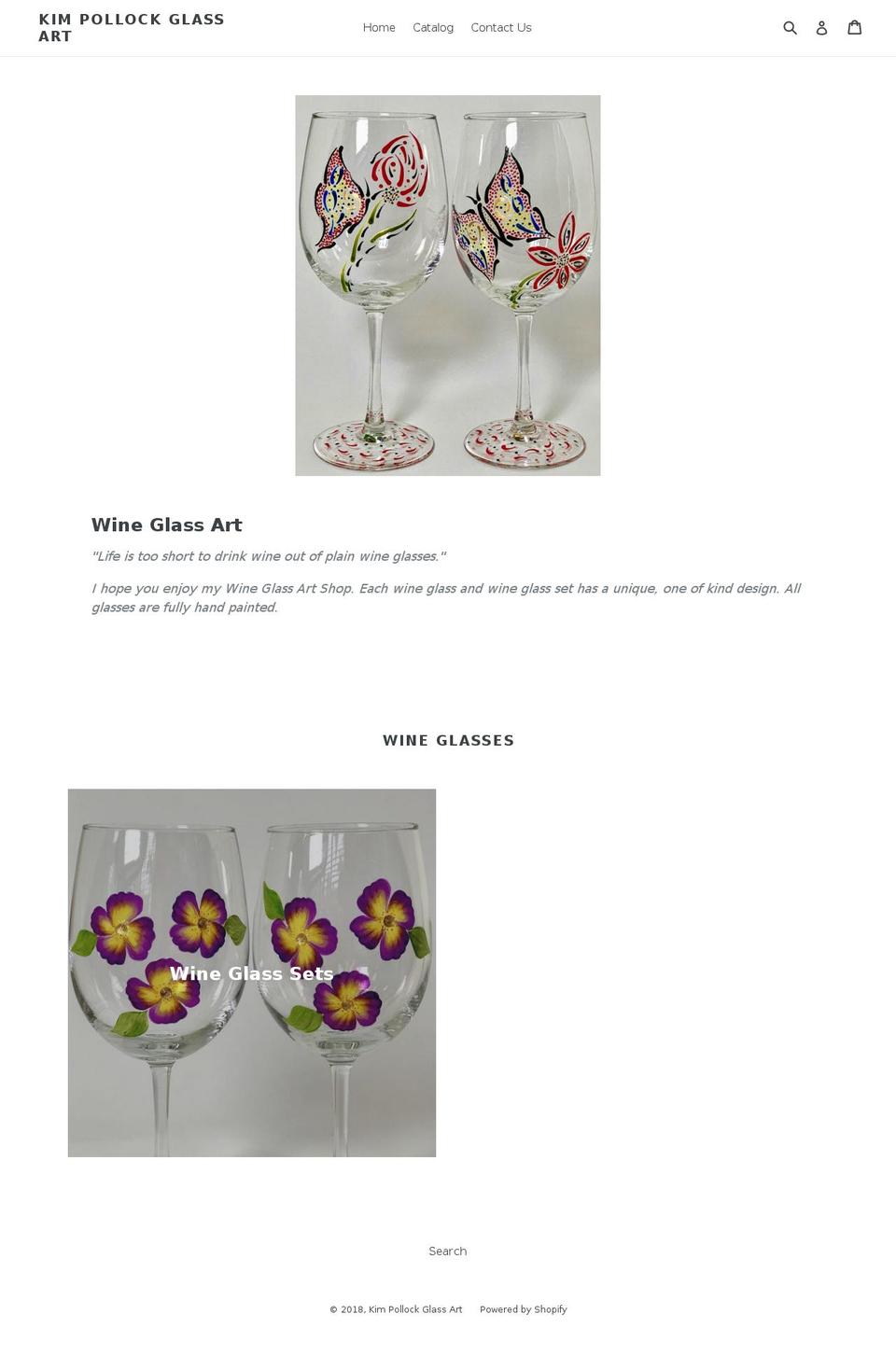 kimpollockglassart.com — Shopify storefront screenshot
