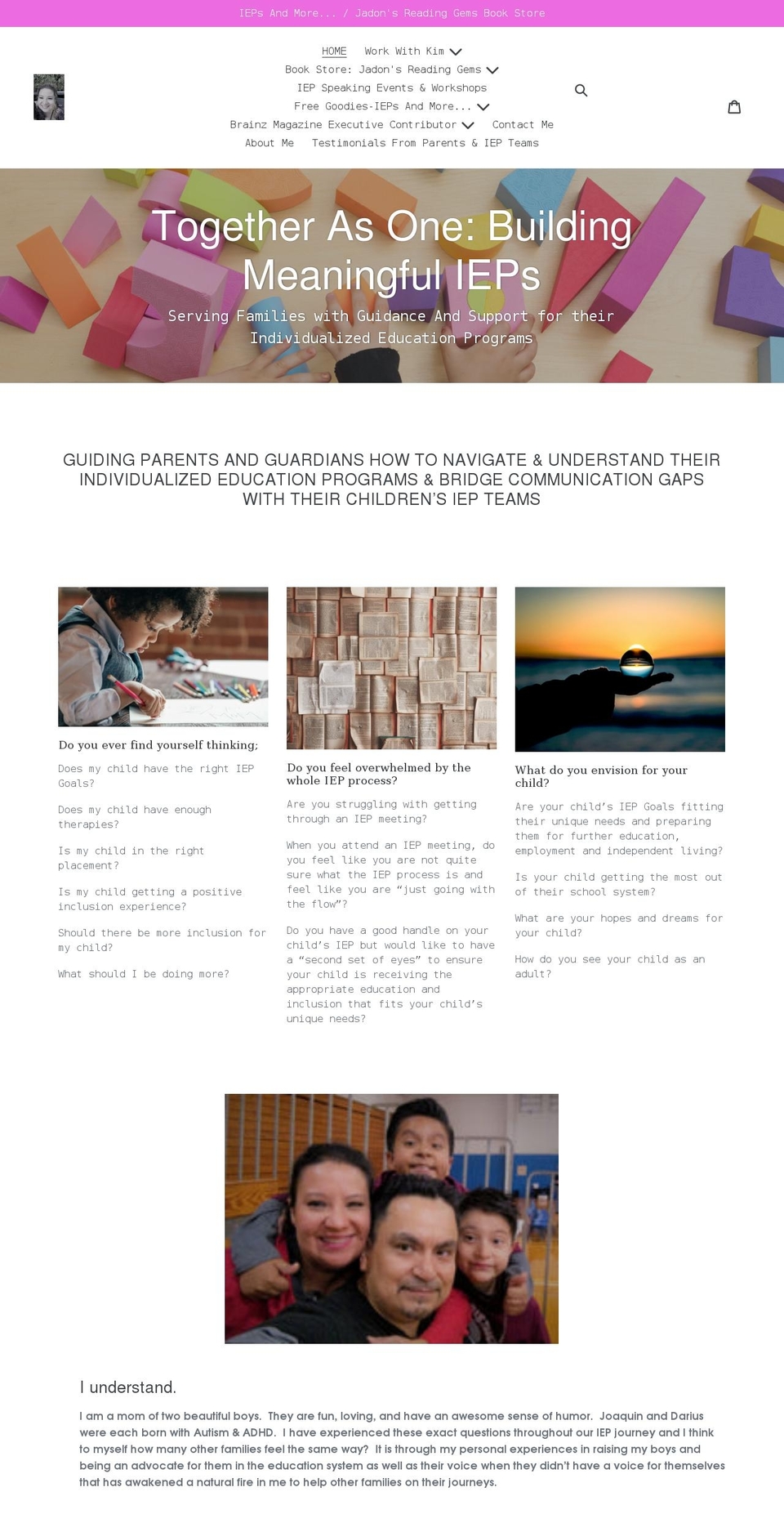 kimsaavedraiepcoach.com shopify website screenshot