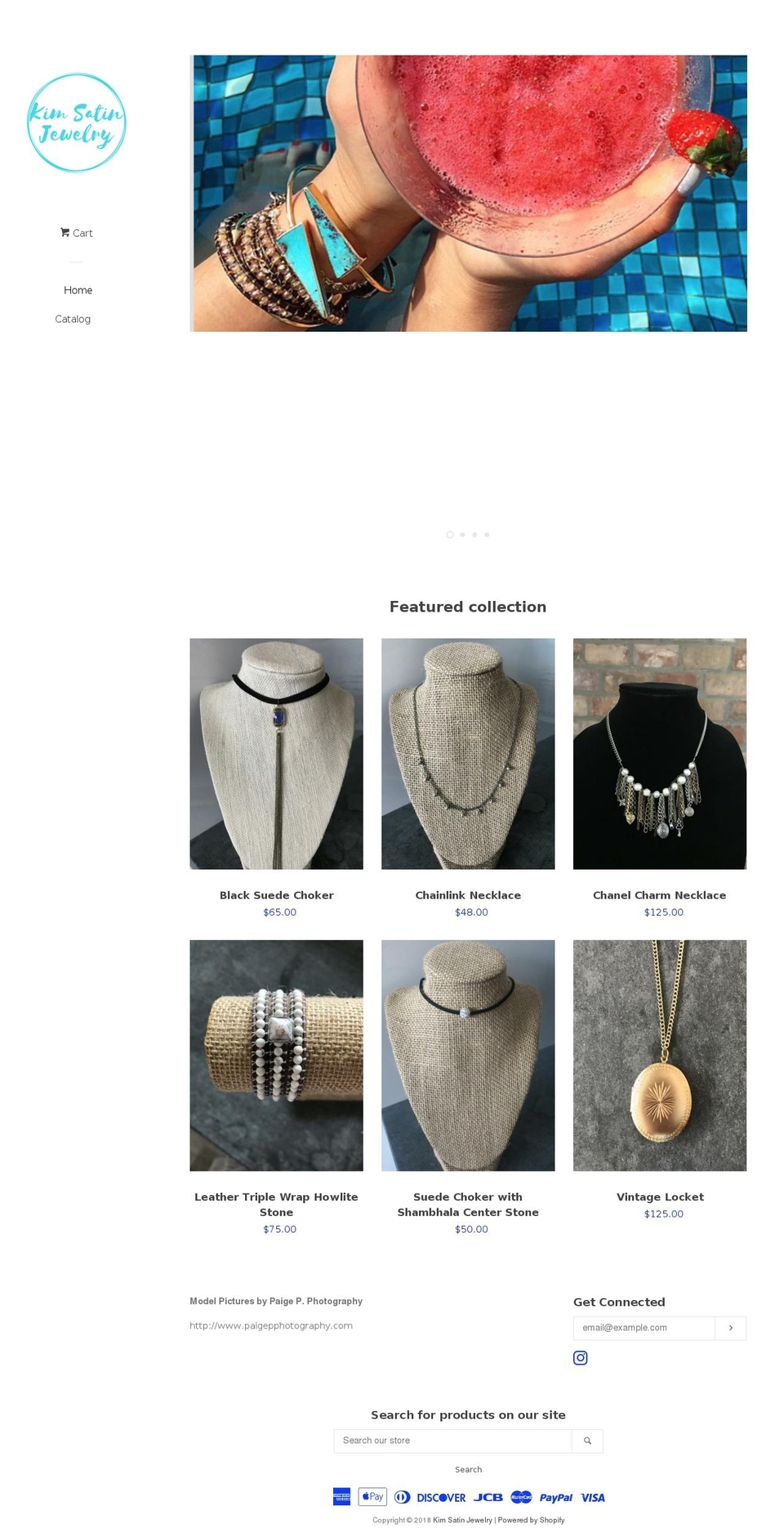 kimsatinjewelry.com — Shopify storefront screenshot