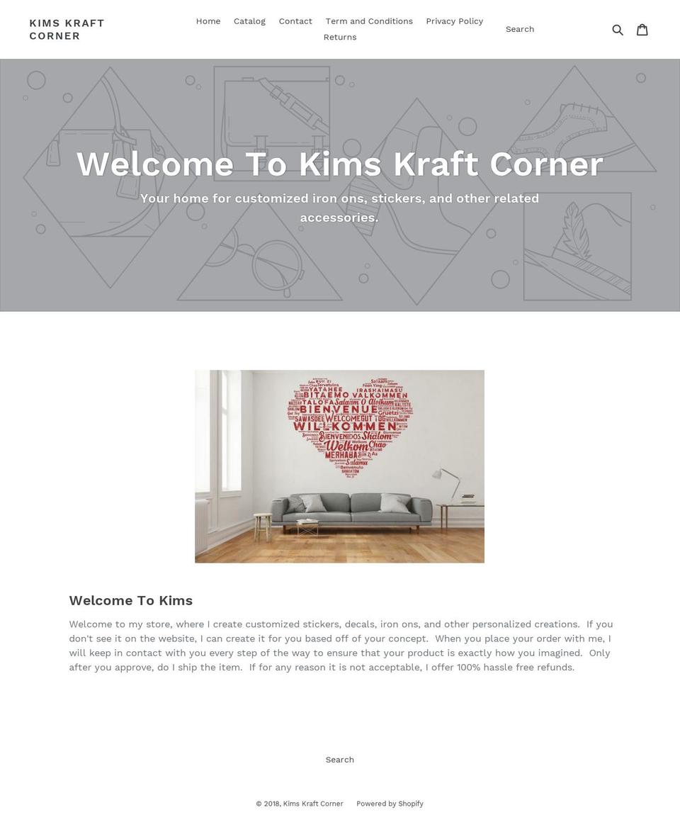 kimsbrightideas.com — Shopify storefront screenshot